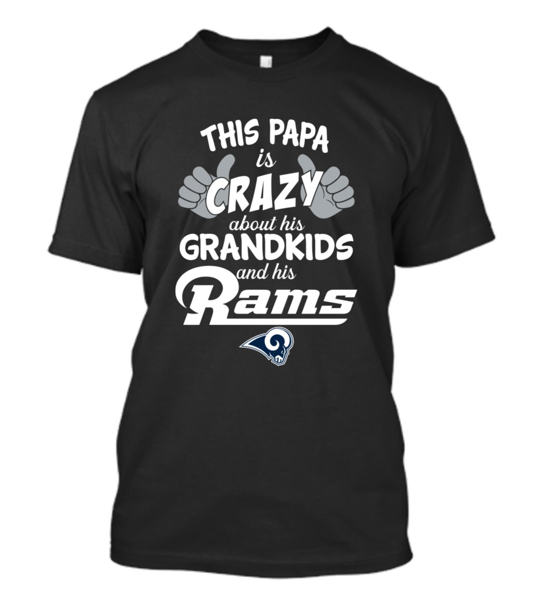 This Papa Is Crazy About His Grandkids And His Rams T-Shirt