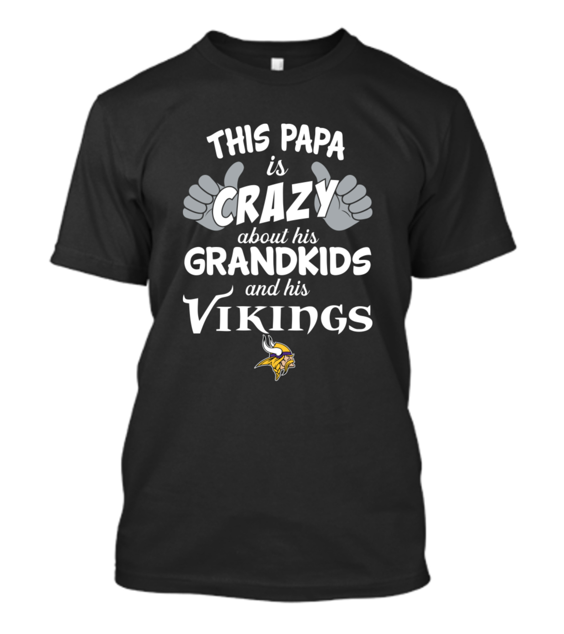This Papa Is Crazy About His Grandkids And His Minnesota Vikings T-Shirt