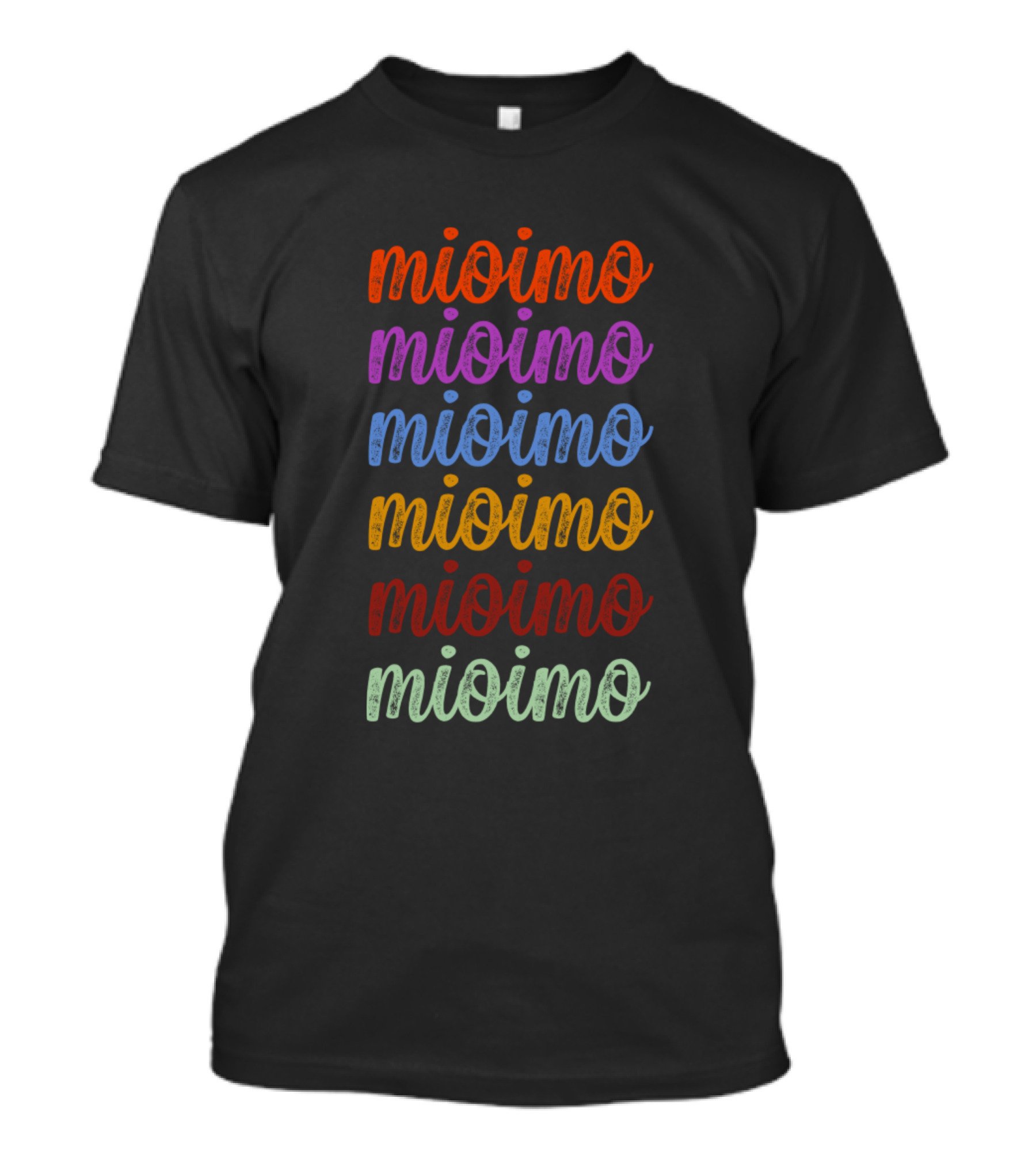 Mioimo Multicolor Gradient Text Repetition T-Shirt
