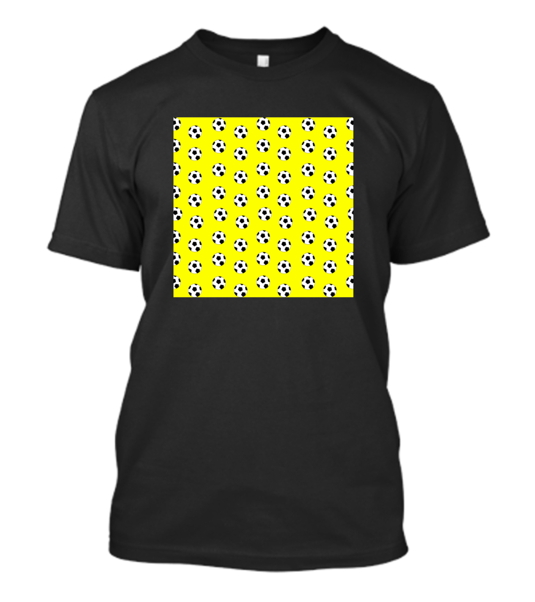 Neck Gaiter Soccer Team Yellow Soccer Balls T-Shirt