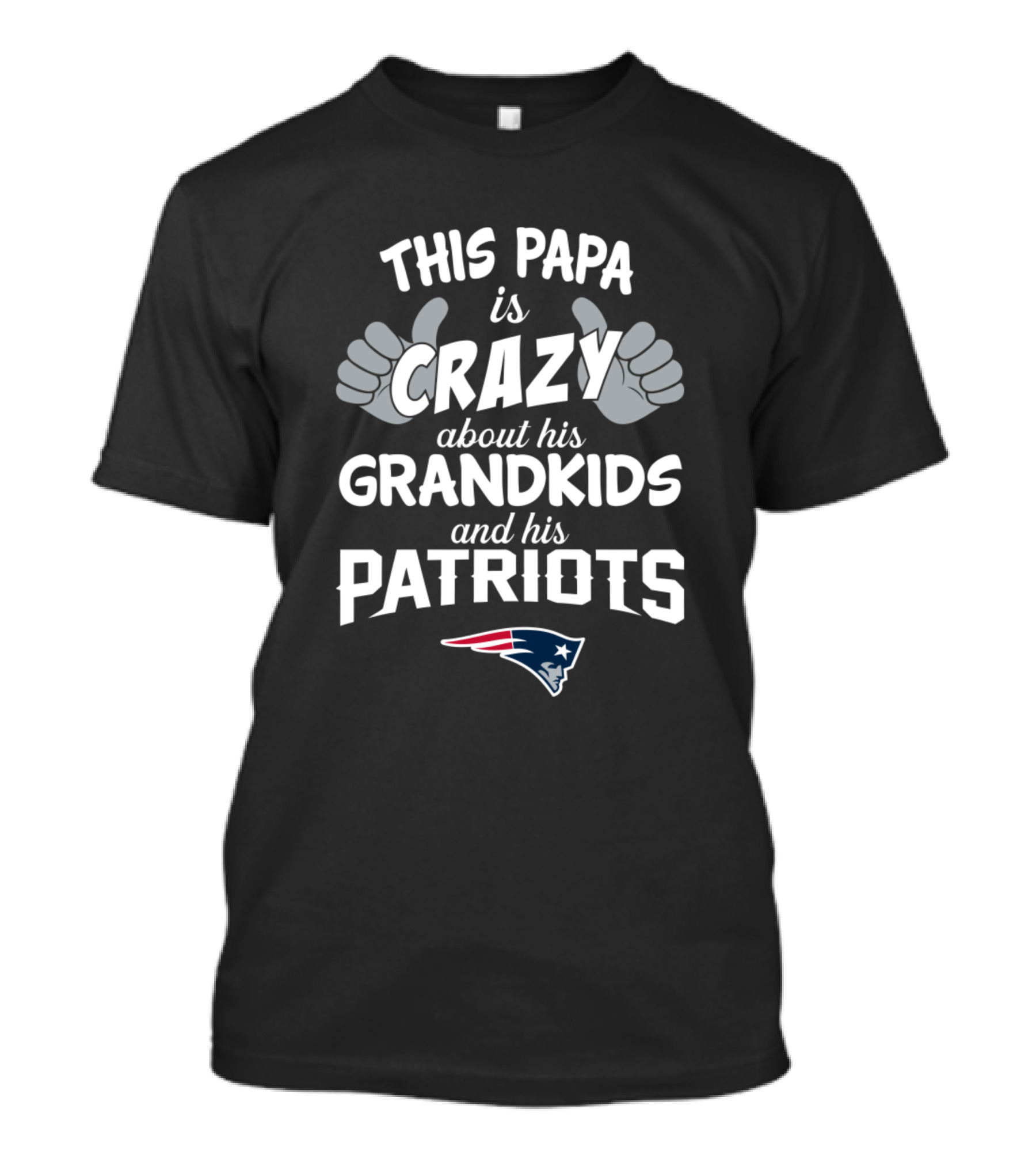 This Papa Is Crazy About His Grandkids And His Patriots T-Shirt