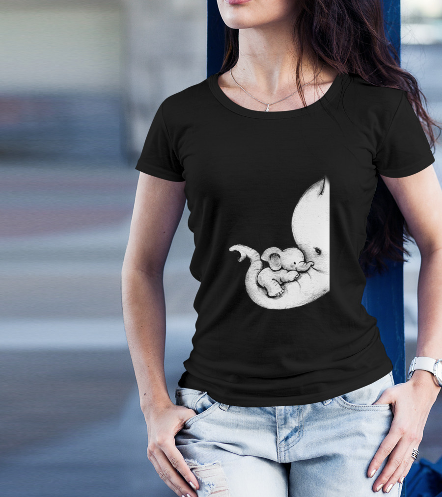 No One Else Elephant Strength Of My Love For You Heart Inside T-Shirt