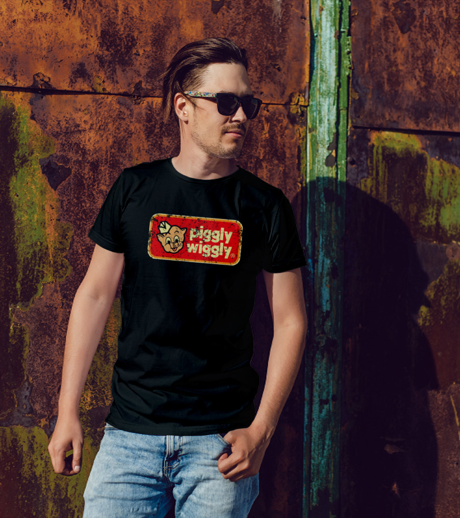 Piggly Wiggly Vintage Classic Retro Style Red T-Shirt