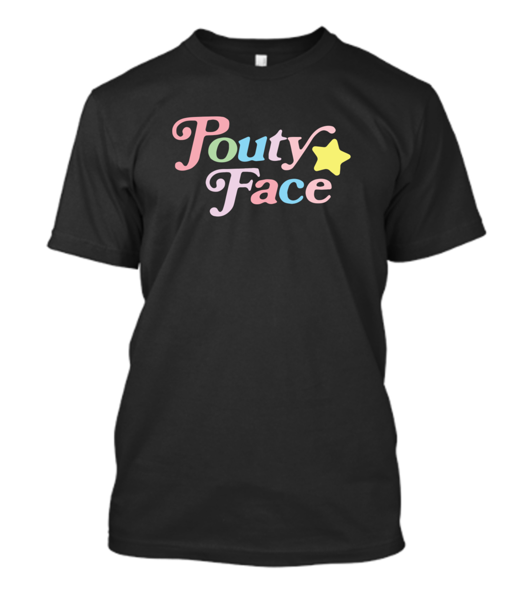 Pouty Face Star Pastel Colors T-Shirt