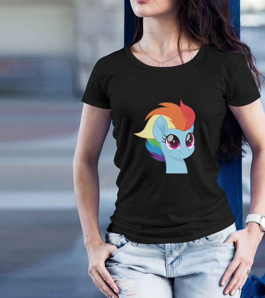 Rainbow Dash Short Mane Colorful T-Shirt