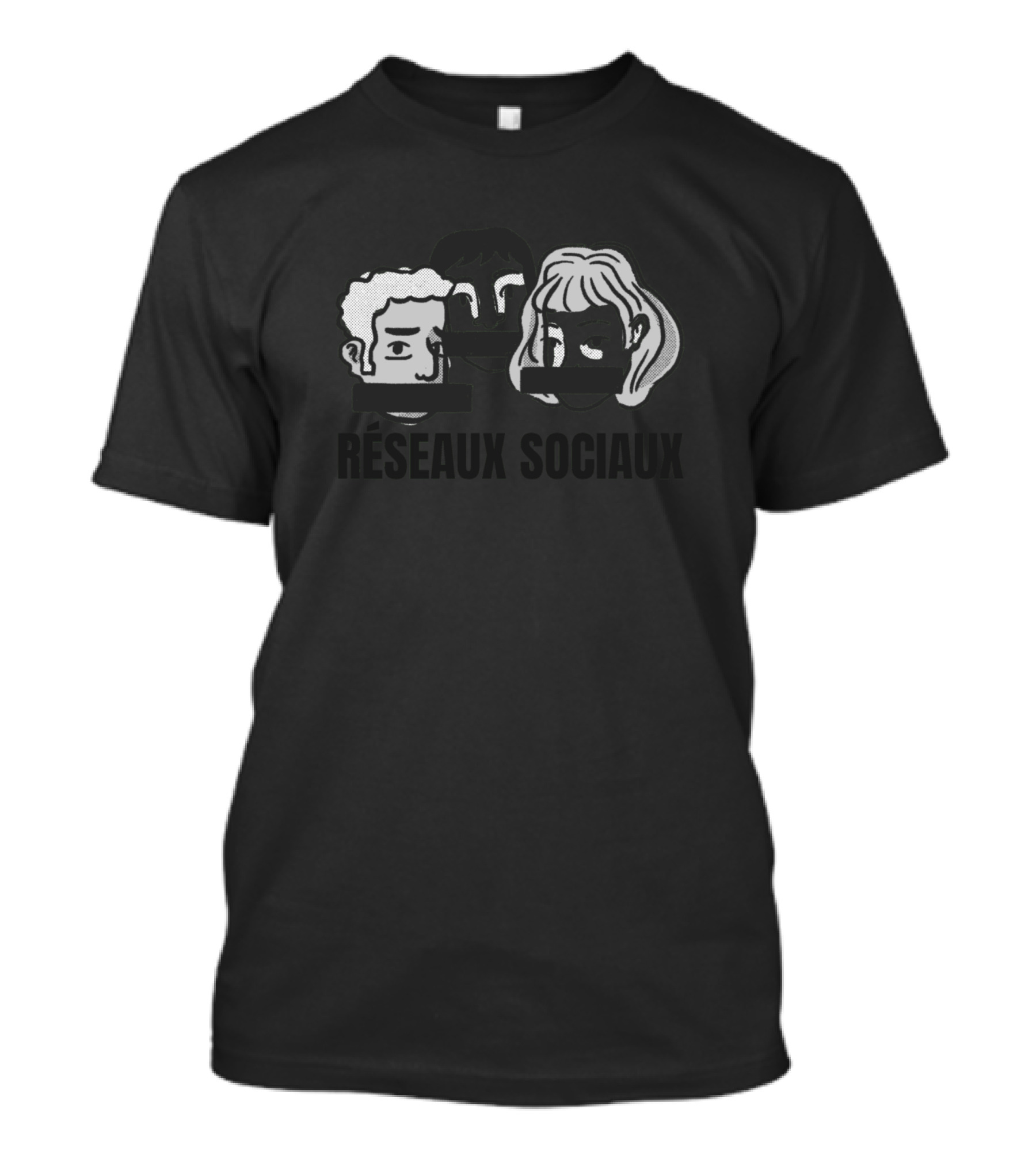 Réseaux Sociaux Censurent Social Media Censure Faces T-Shirt