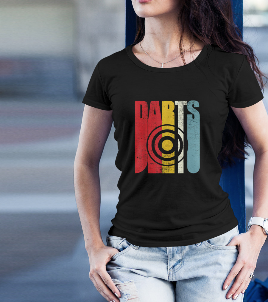 Retro Darts Player Target T-Shirt