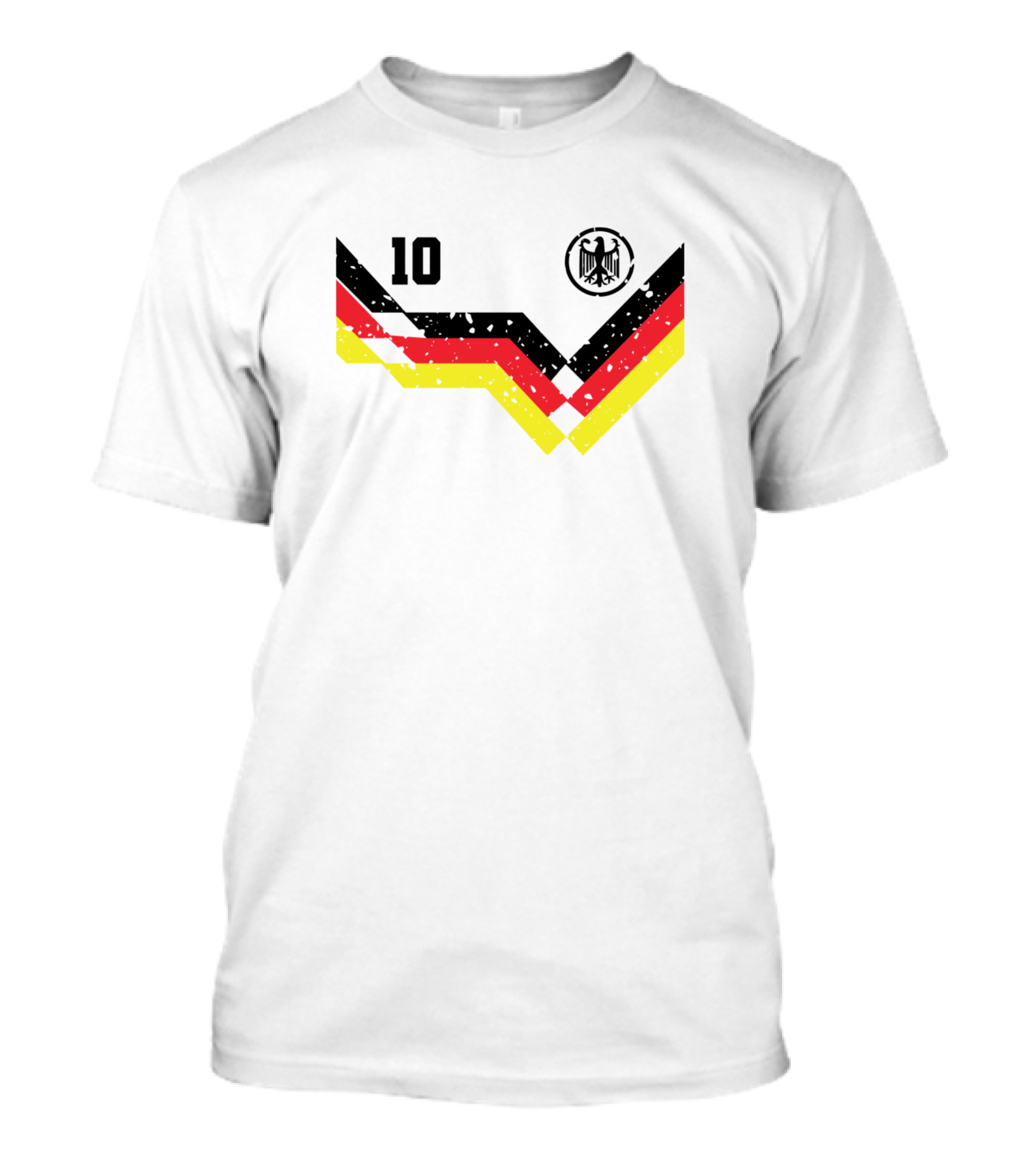 Retro Deutschland Soccer Jersey Germany 10 Eagle Emblem T-Shirt