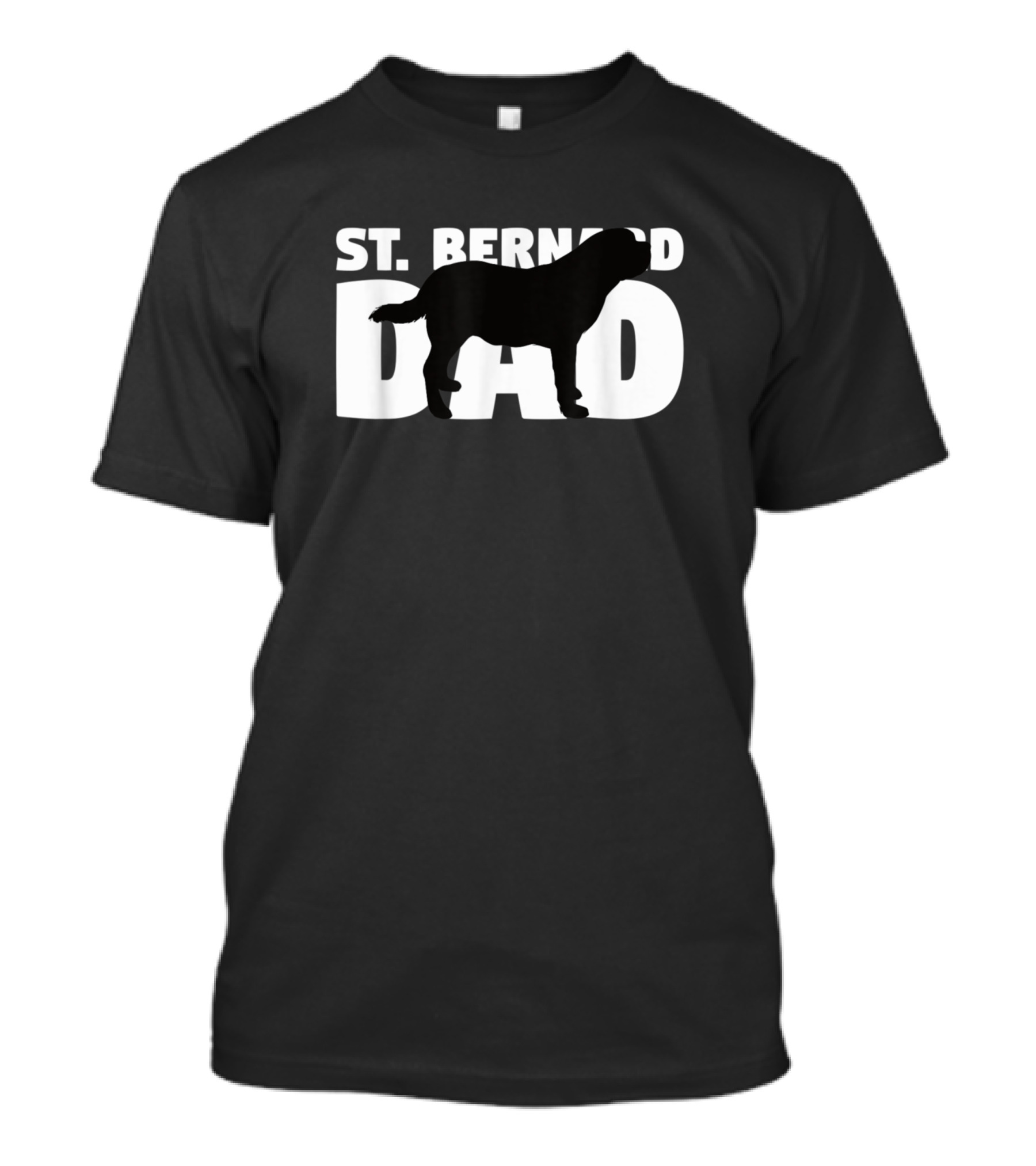 St. Bernard Dad Silhouette Saint Bernard For Dog Lovers T-Shirt