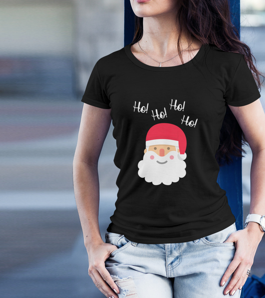 Santa Claus Ho Ho Ho Cheerful Holiday T-Shirt