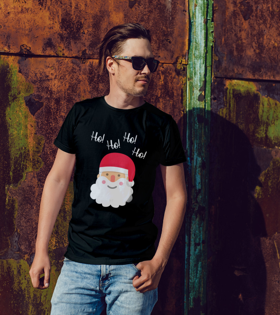 Santa Claus Ho Ho Ho Cheerful Holiday T-Shirt