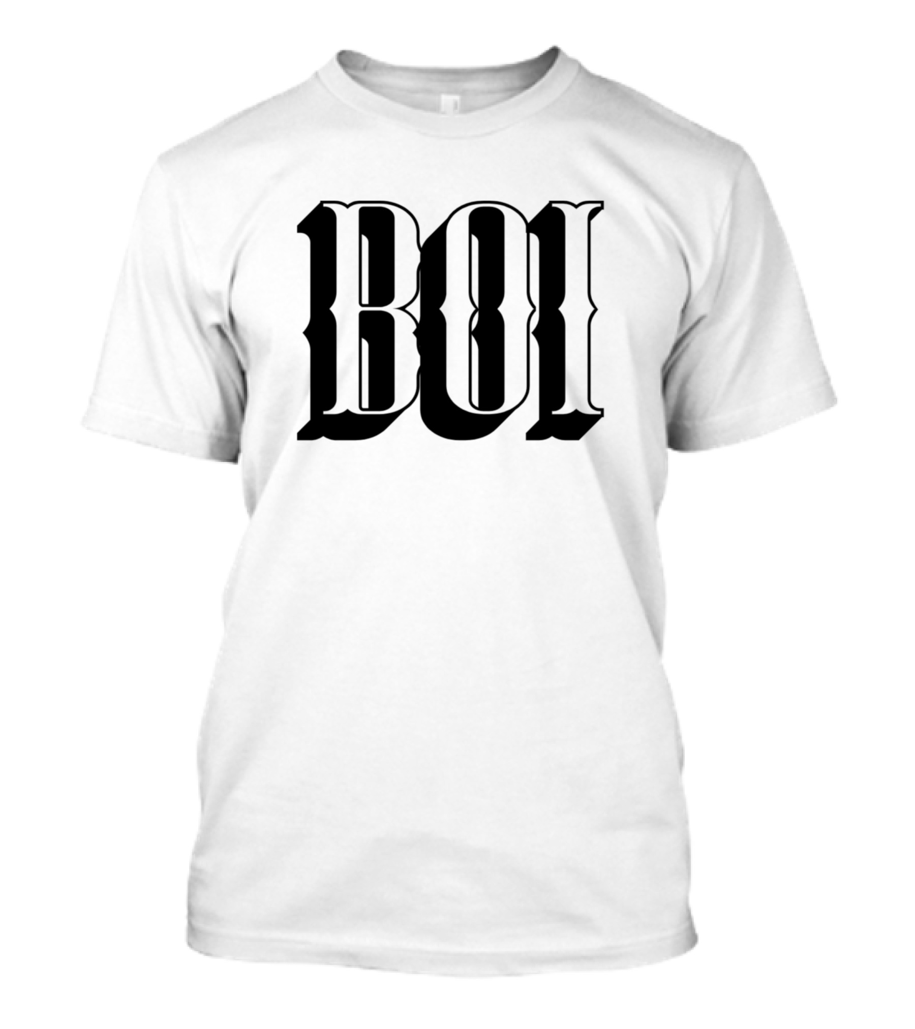 BOI Bold Black Lettering T-Shirt