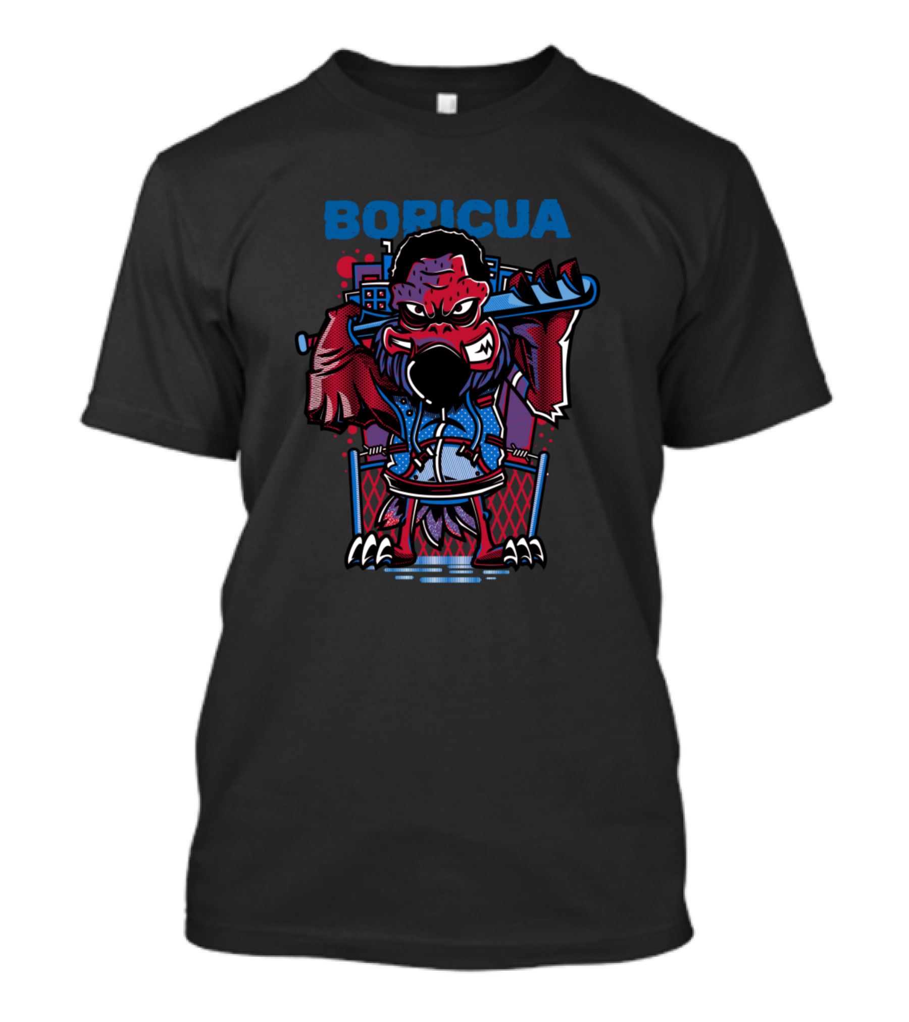 Boricua Puerto Rico Gorilla Comic Urban T-Shirt