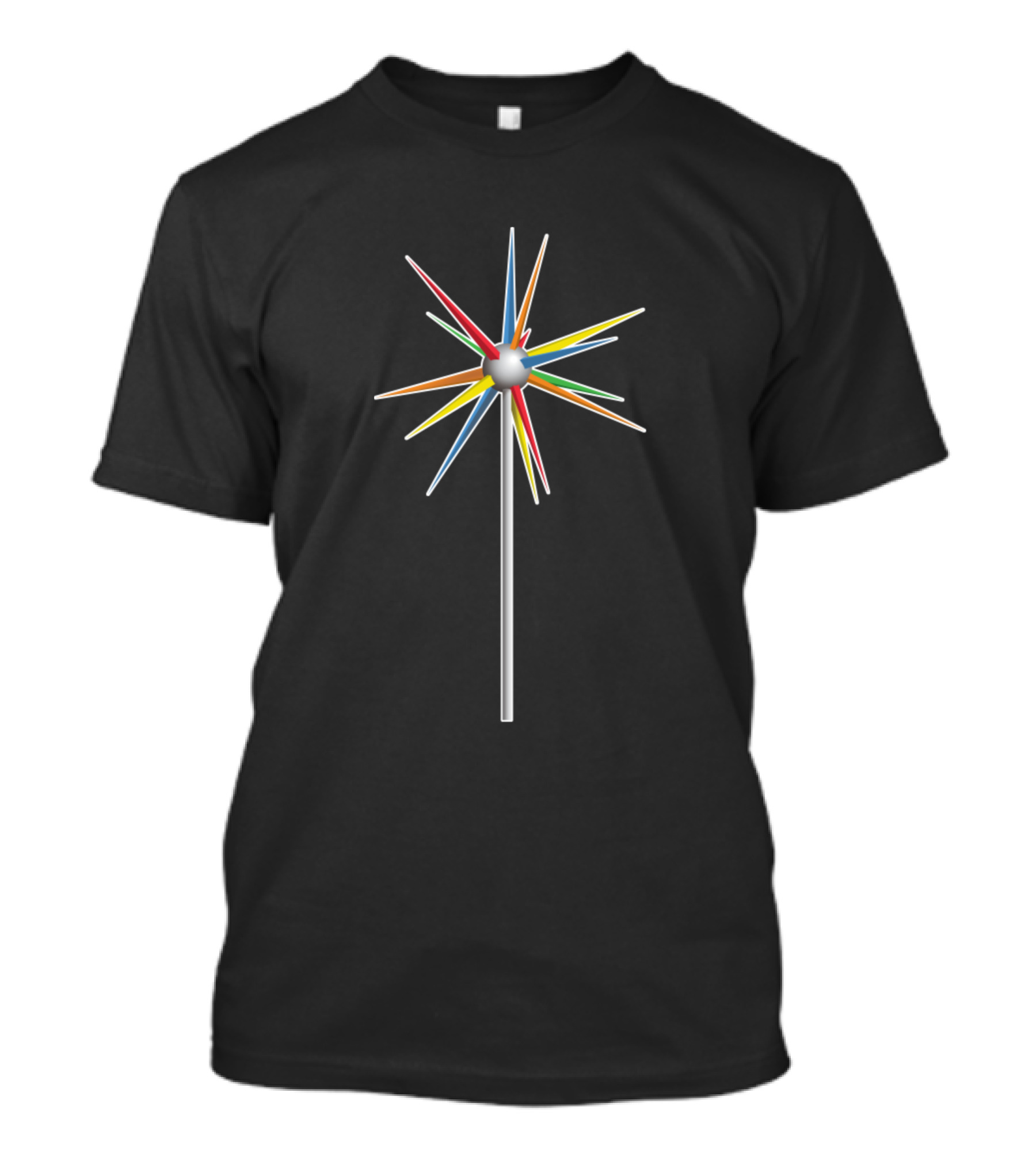 Bowling Satellite Colorful Starburst Sphere T-Shirt