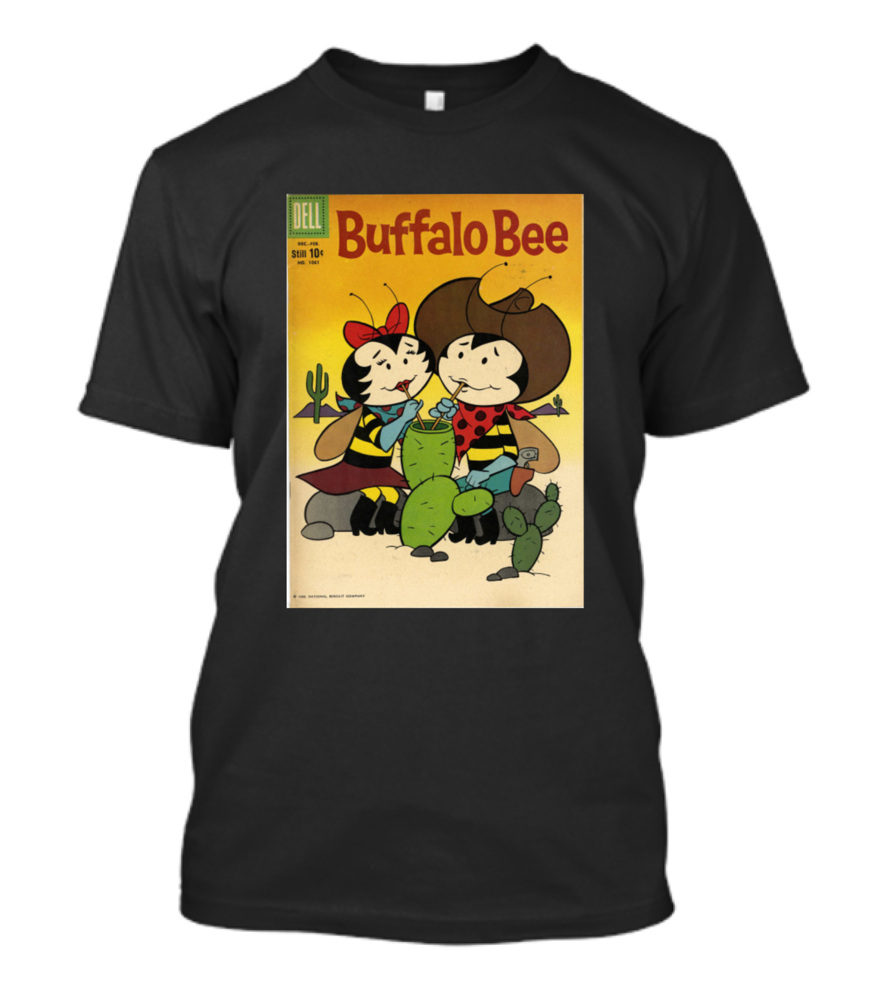 Buffalo Bee Dell Comic Cowboy Cactus Adventure T-Shirt
