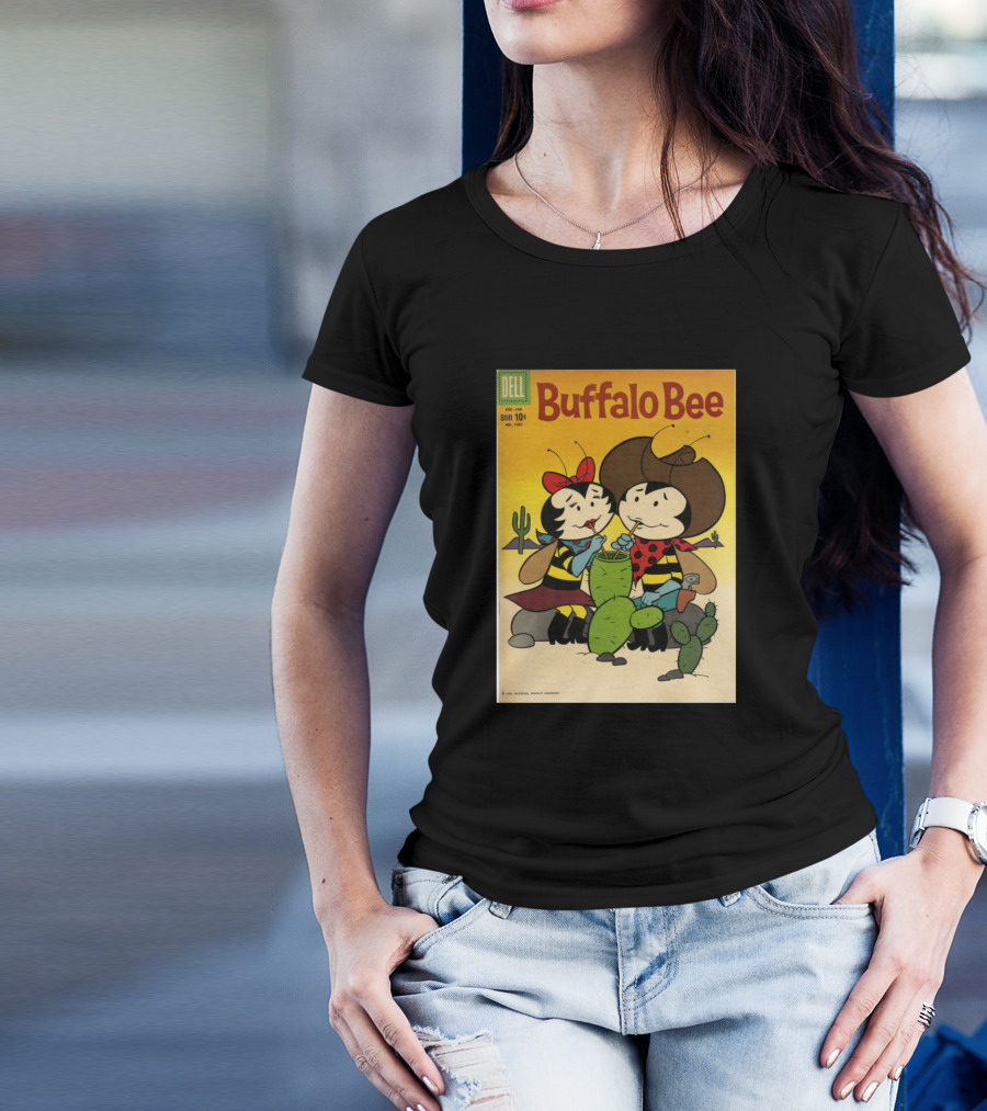Buffalo Bee Dell Comic Cowboy Cactus Adventure T-Shirt