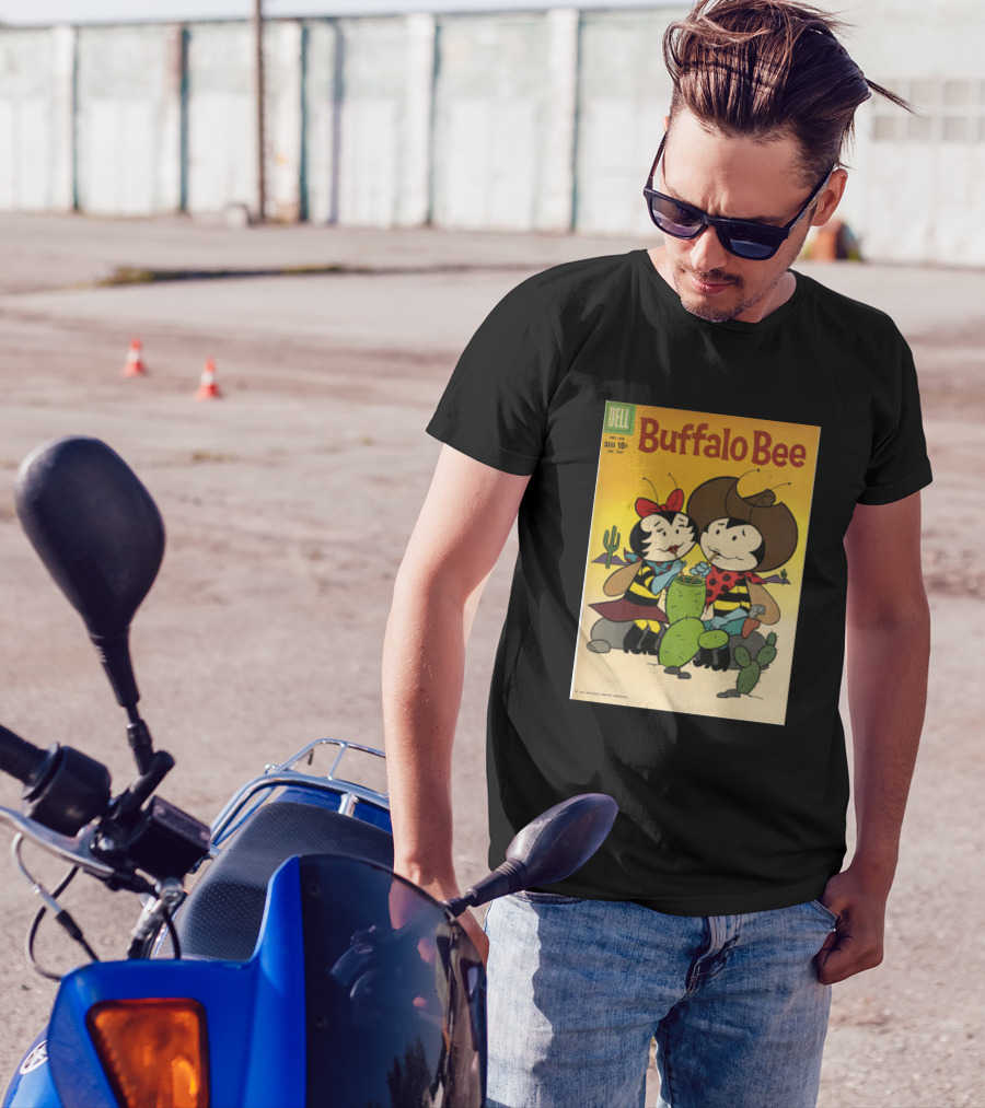 Buffalo Bee Dell Comic Cowboy Cactus Adventure T-Shirt