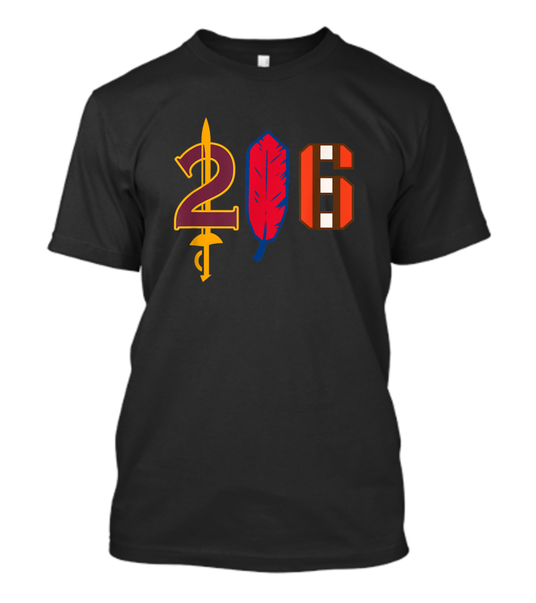 Cleveland 216 Basketball Cavaliers Baseball Guardians Football Browns Symbols T-Shirt