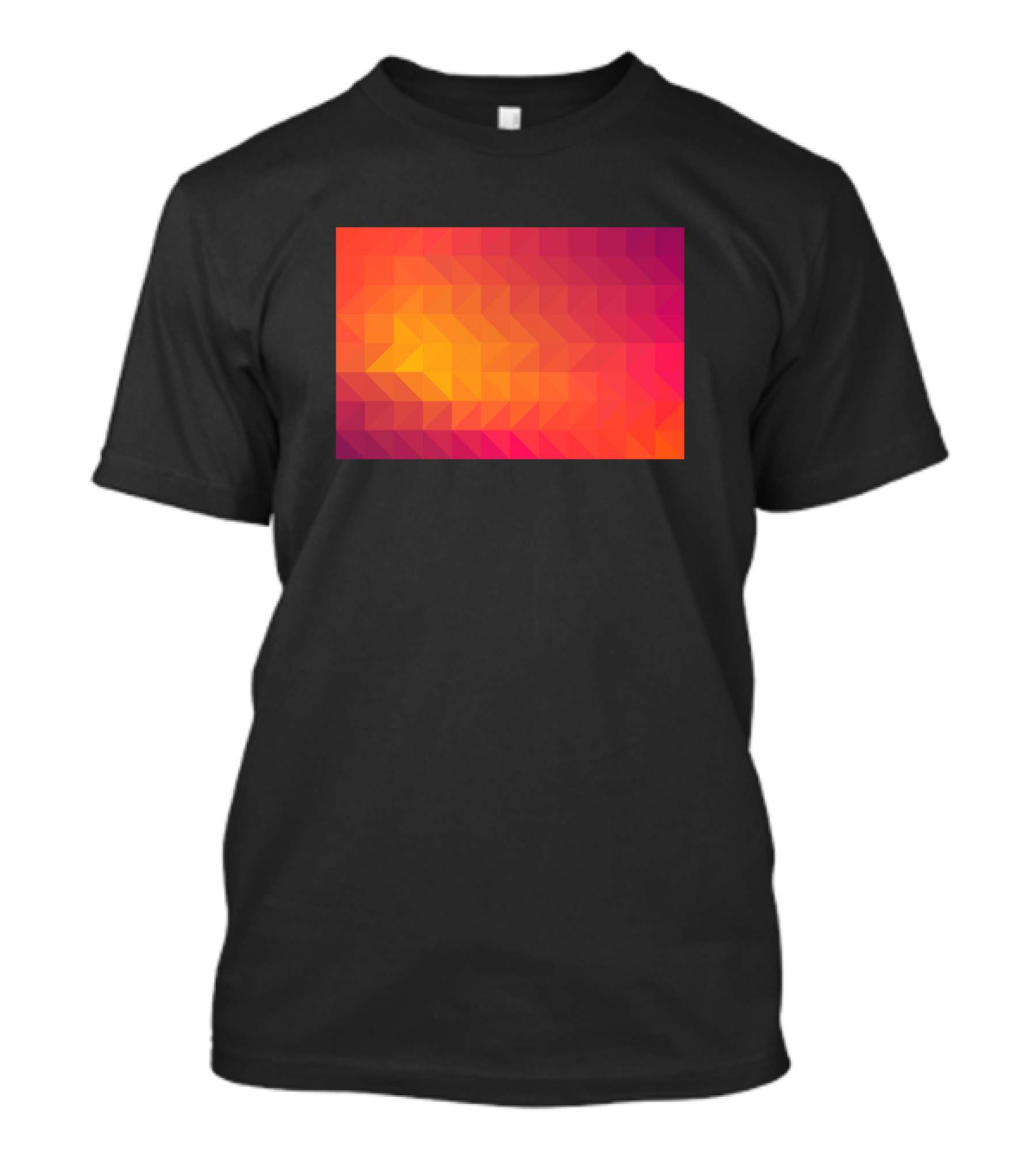 Triangle Color Gradient Geometric Sunset Hues T-Shirt