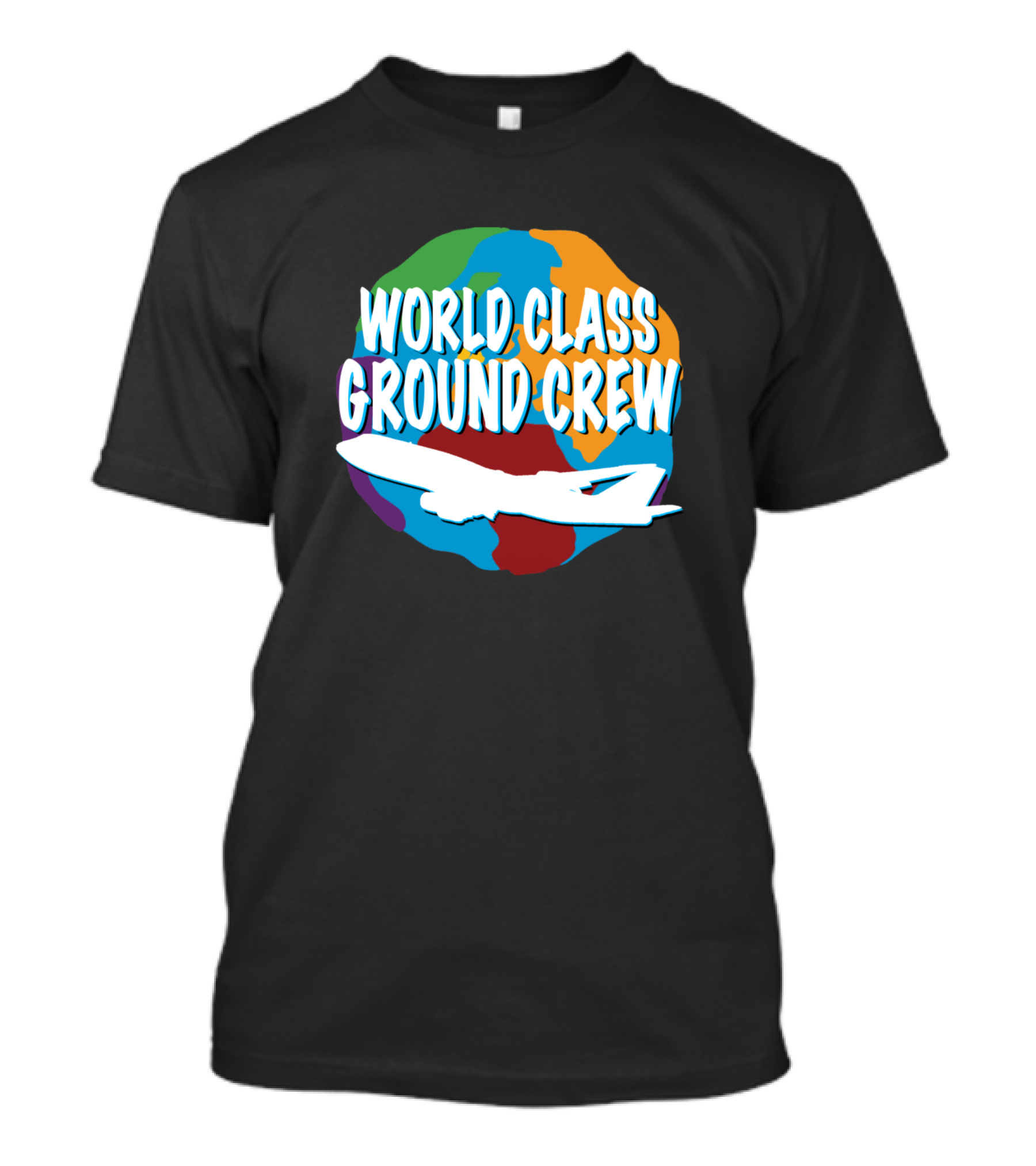 World Class Ground Crew Airplane Globe T-Shirt
