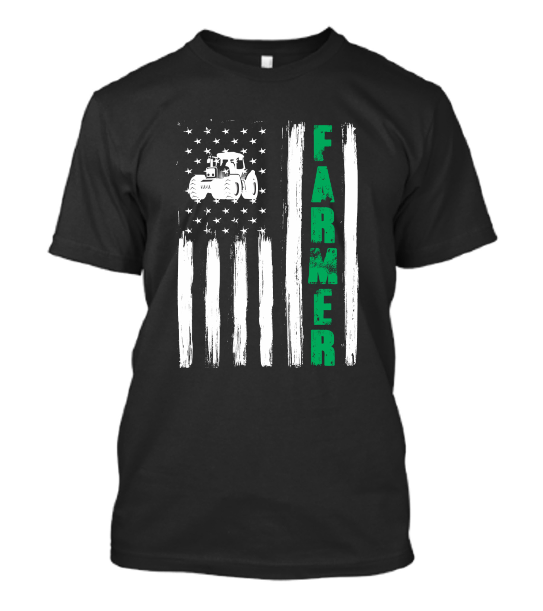 American Flag Tractor Patriot Farmer USA Proud T-Shirt