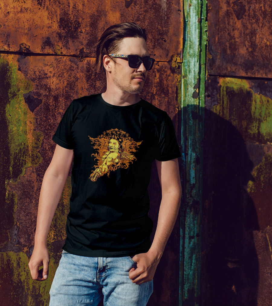 American Indian Artwork Awesome American Indian Ornate Warrior Motif T-Shirt