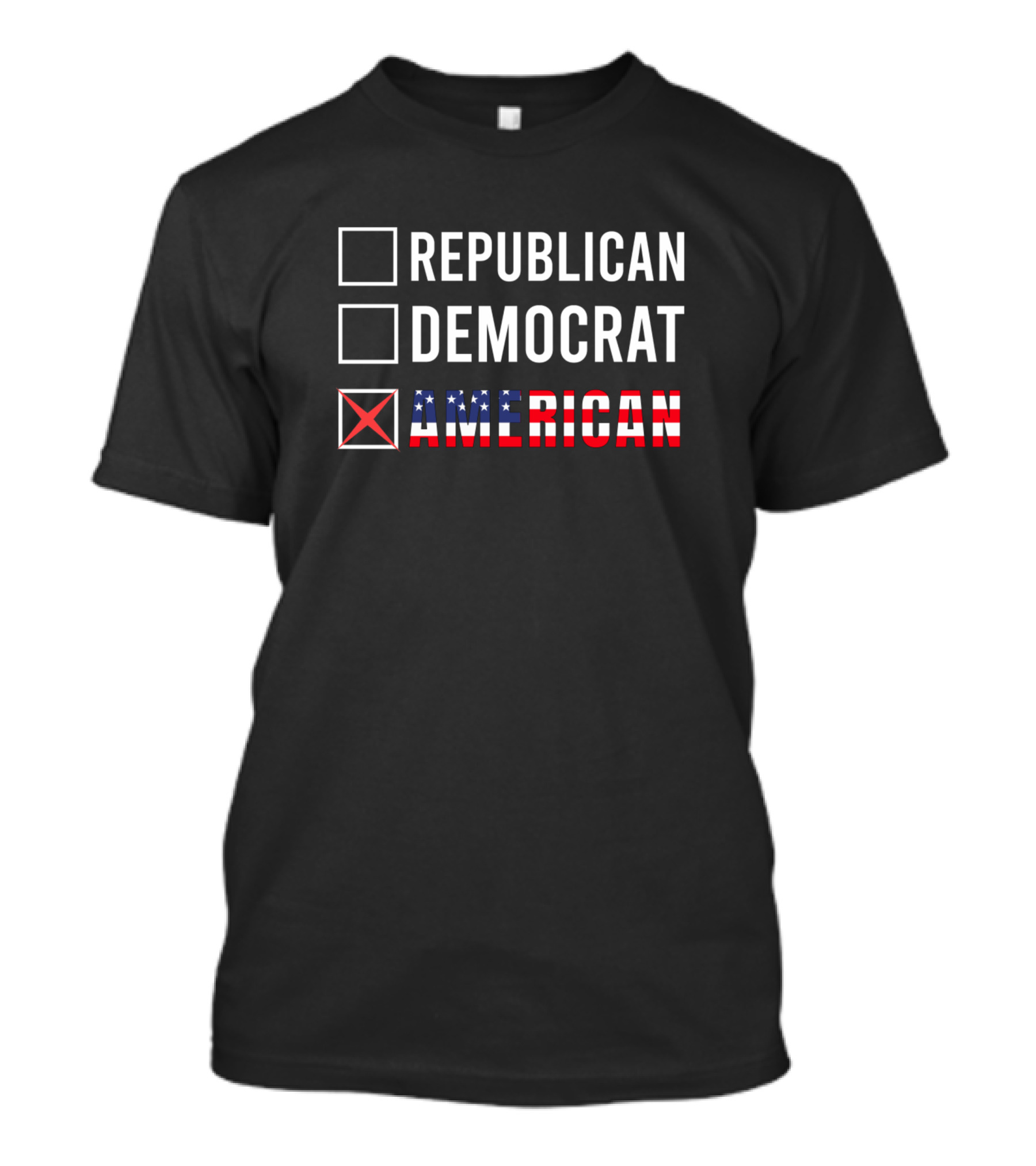 Republican Democrat American Political Sar United States Flag T-Shirt