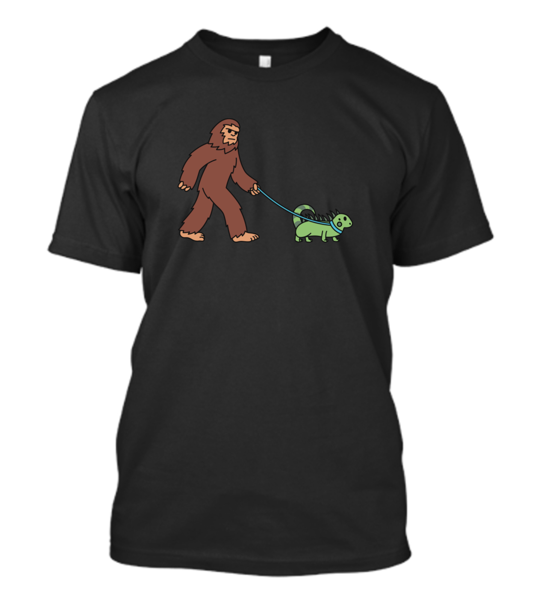 Bigfoot Walking Iguana Leash T-Shirt