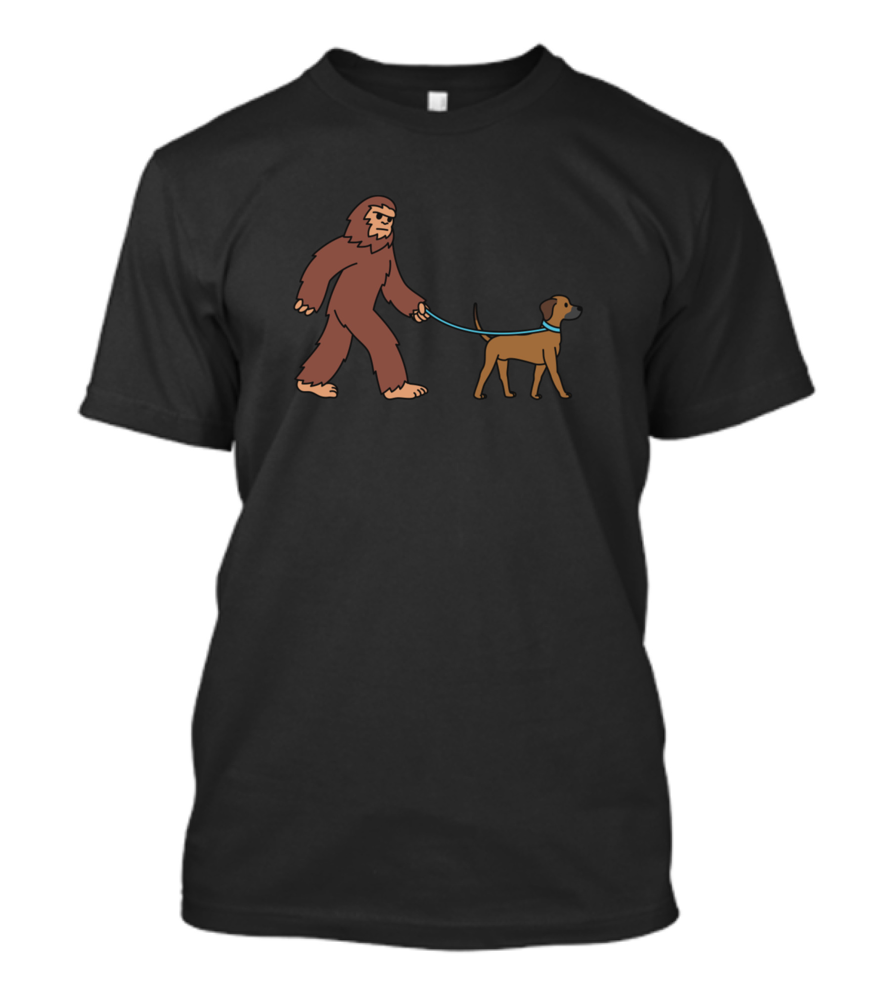 Bigfoot Walking Rhodesian Ridgeback Leash T-Shirt