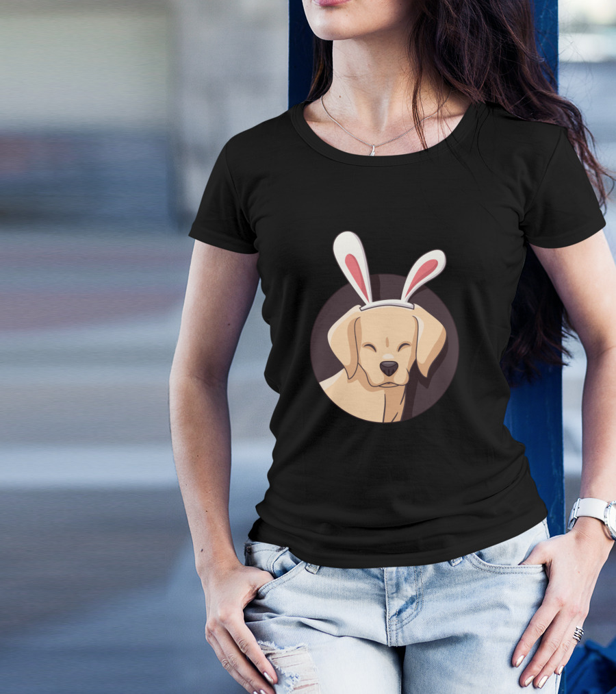 Bunny Labrador With Rabbit Ears T-Shirt
