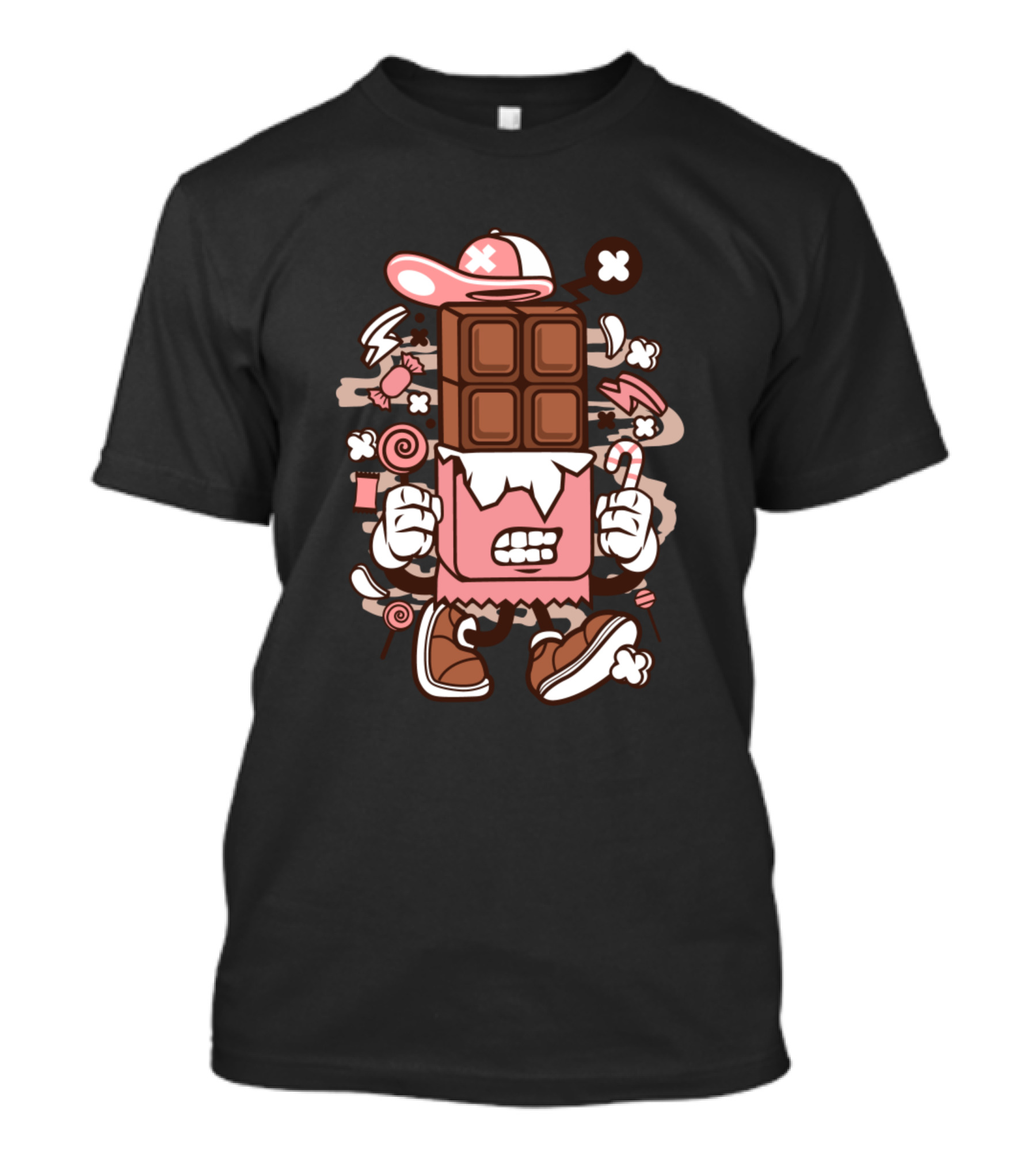 Animated Candy Bar Character In Comics T-Shirt