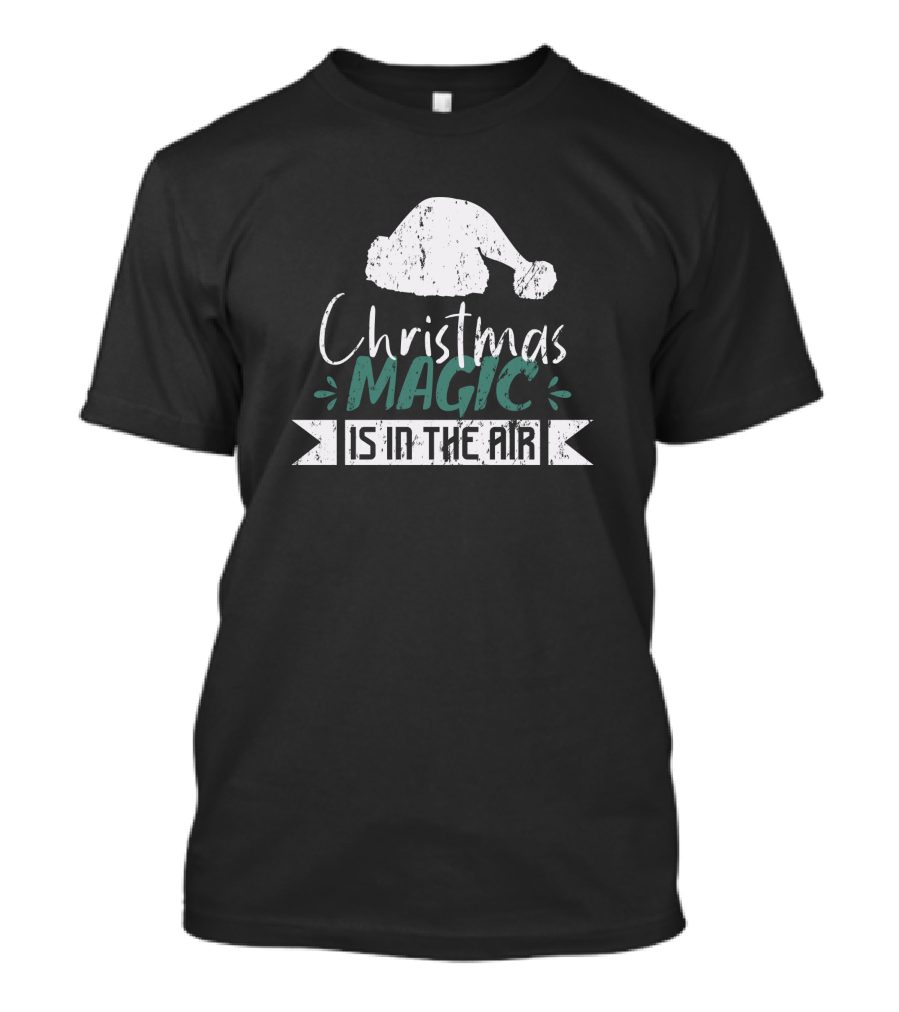 Christmas Magic Is In The Air Santa Hat T-Shirt
