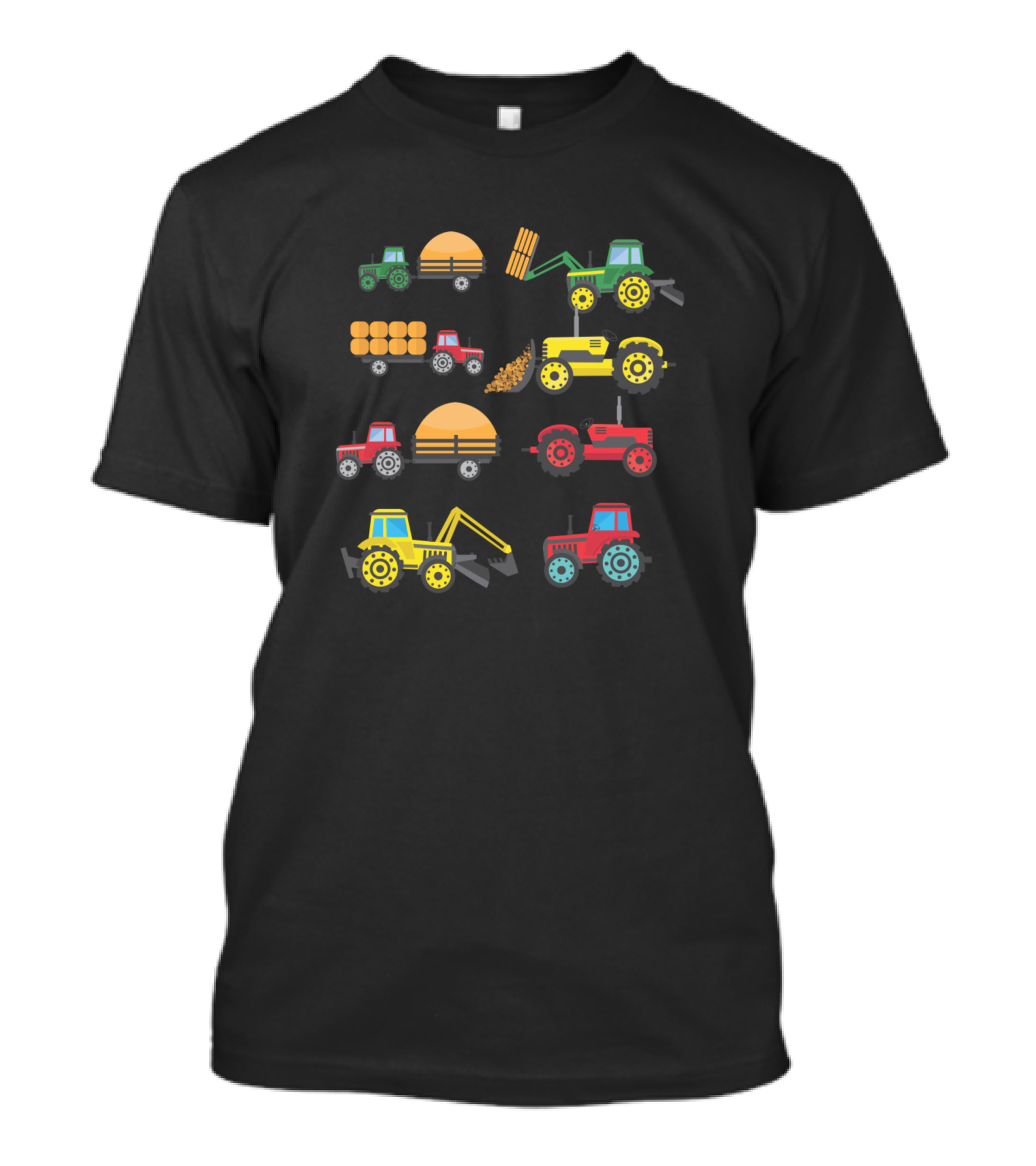Cool Colorful Tractor Vehicles Farm Lover Agriculture T-Shirt