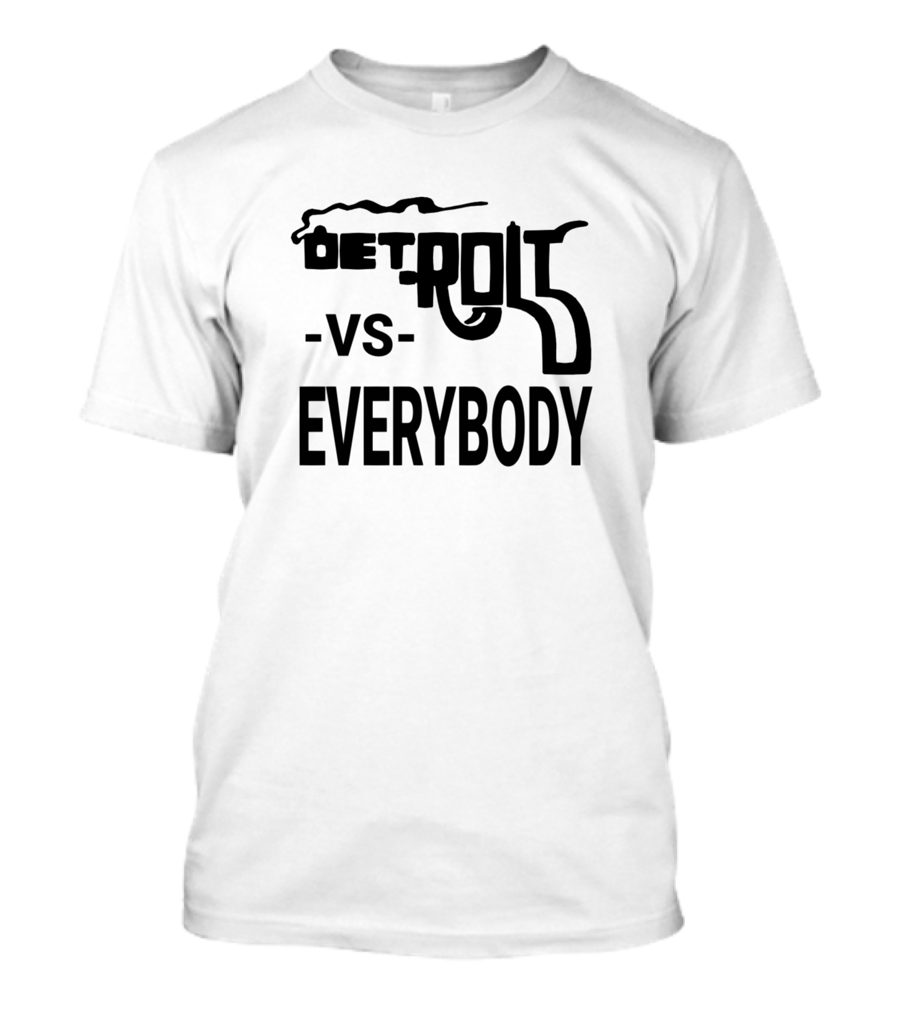 Detroit Vs Everybody Gun Typeface T-Shirt
