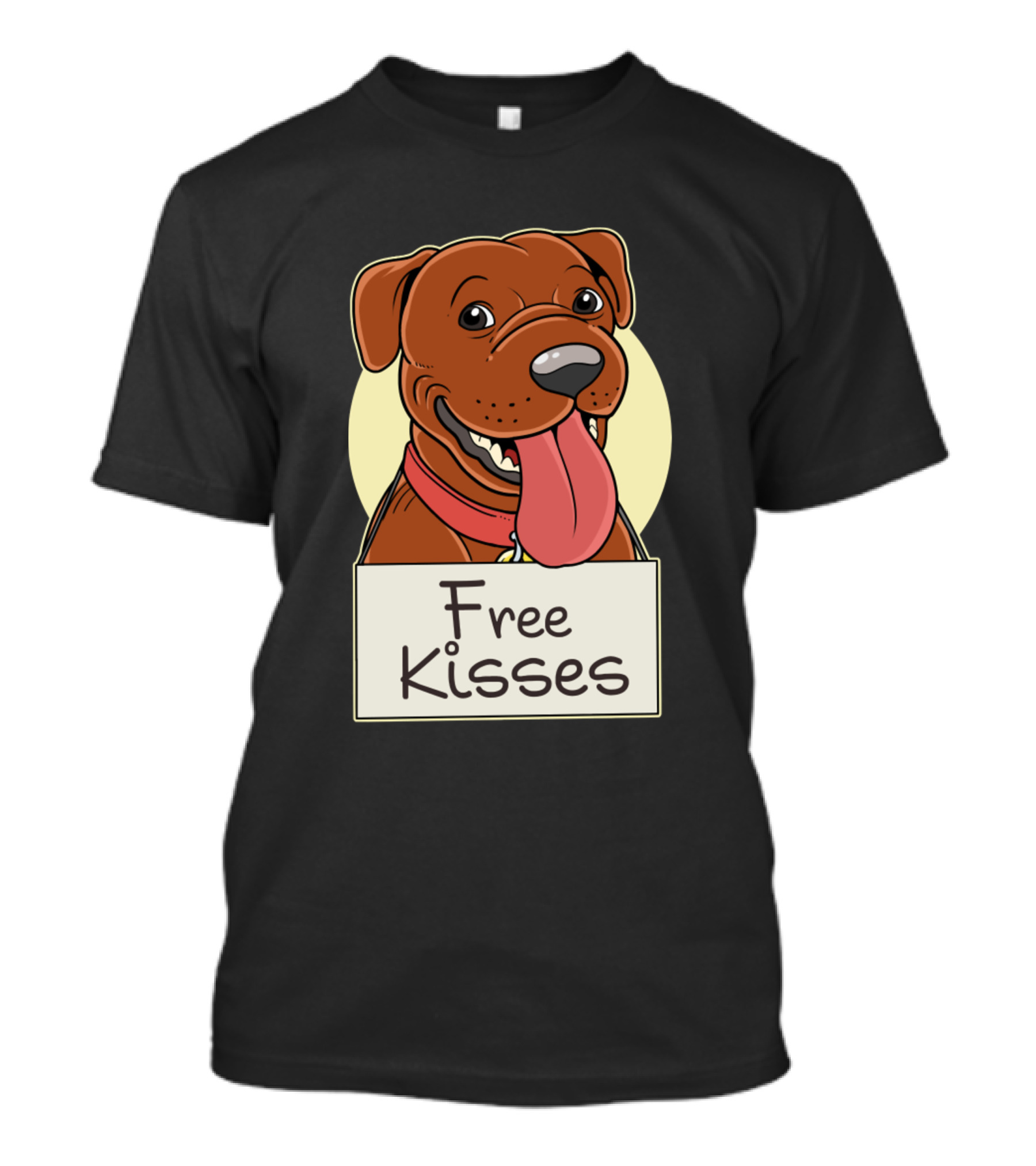 Free Kisses Cute Pitbull T-Shirt