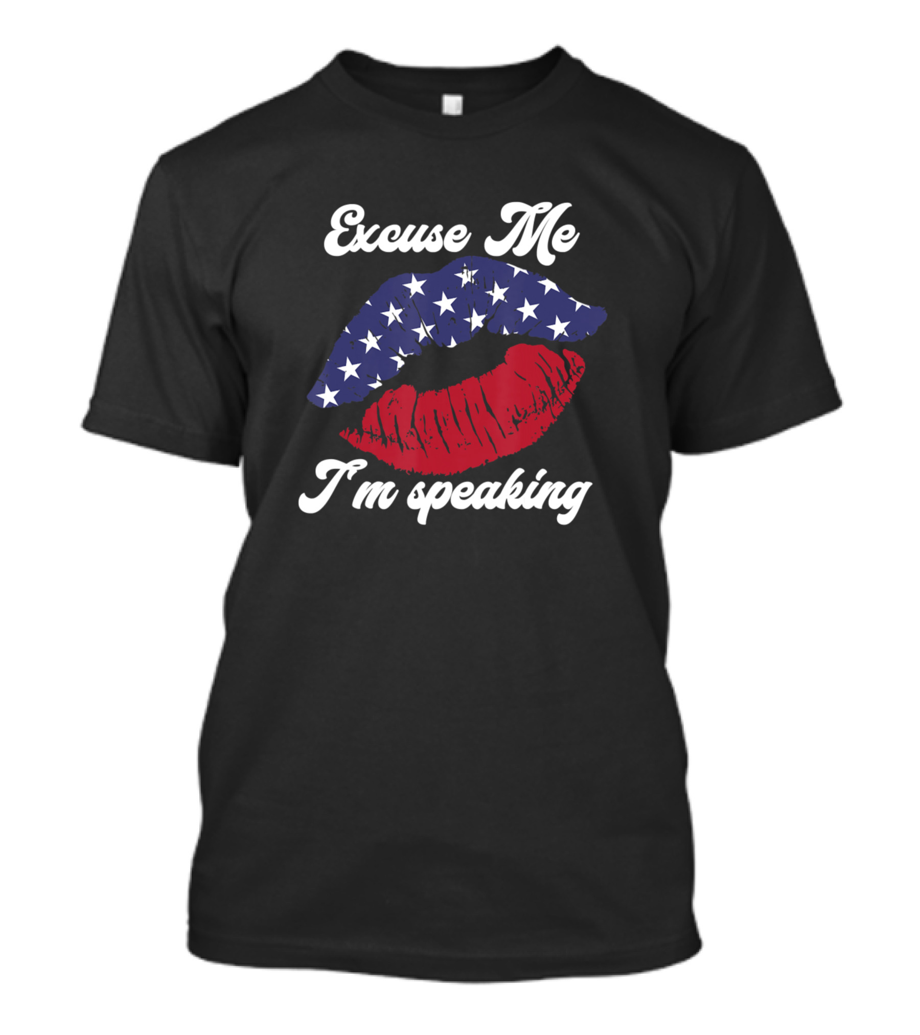 Excuse Me I'm Speaking American Flag Lips Vice Presidential Debate 202 T-Shirt