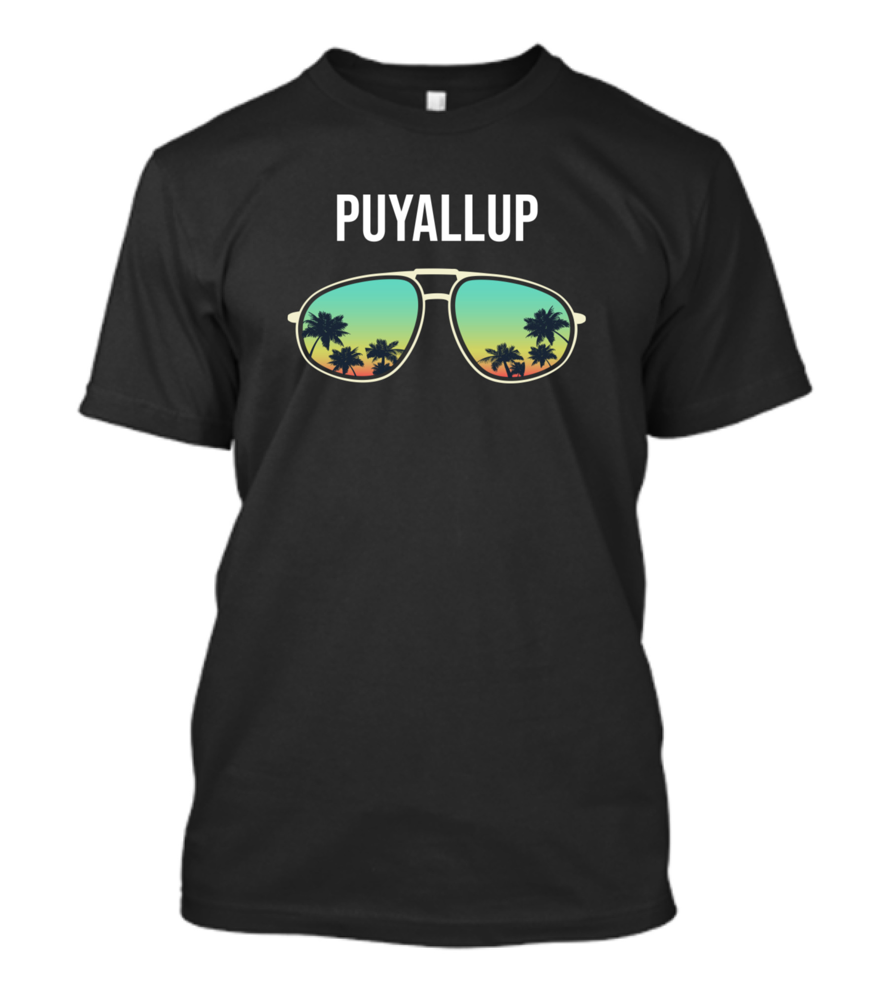 Puyallup Palm Tree Sunglasses Retro Vibe T-Shirt