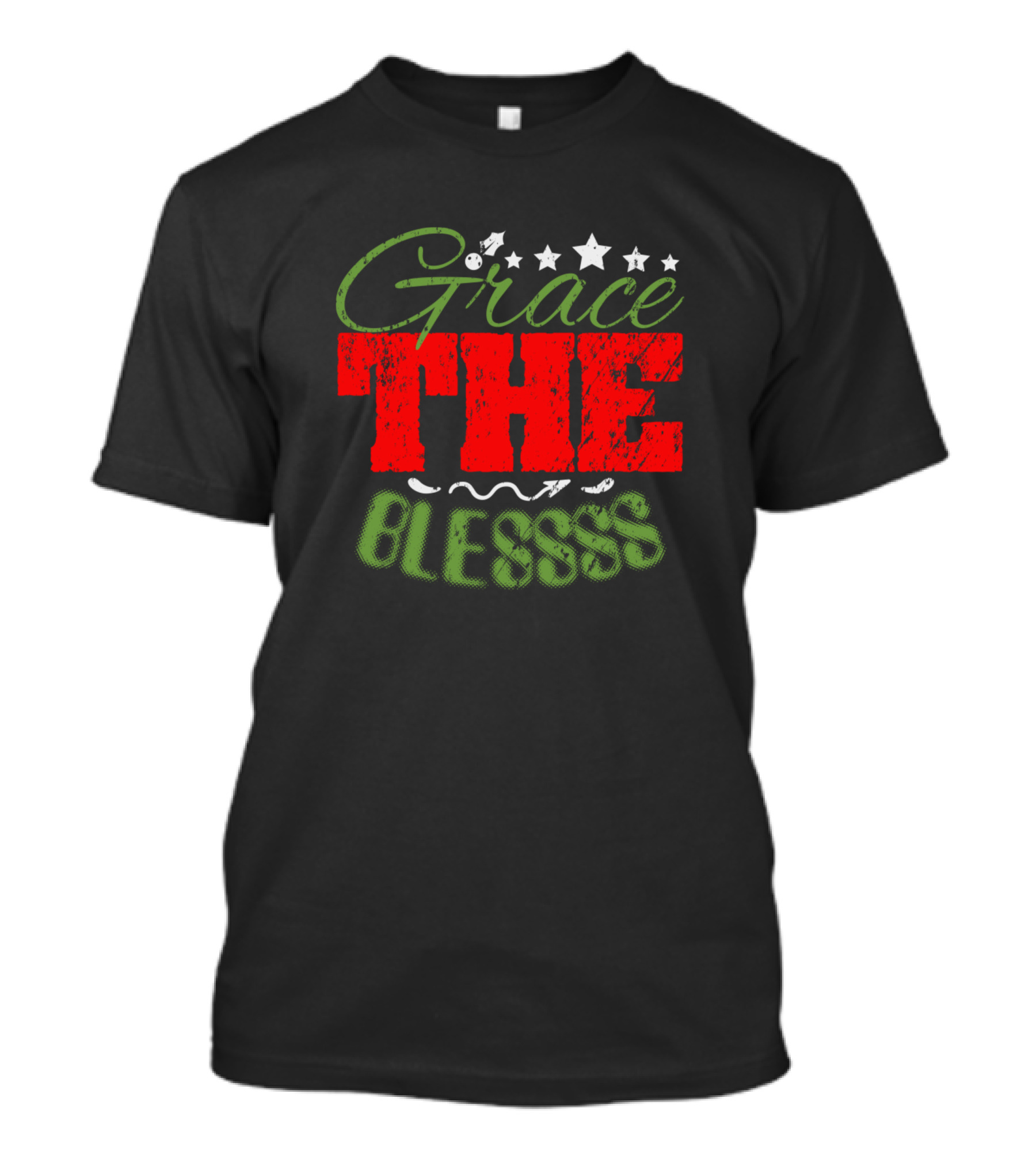 Grace The Blessss Festive Typography T-Shirt