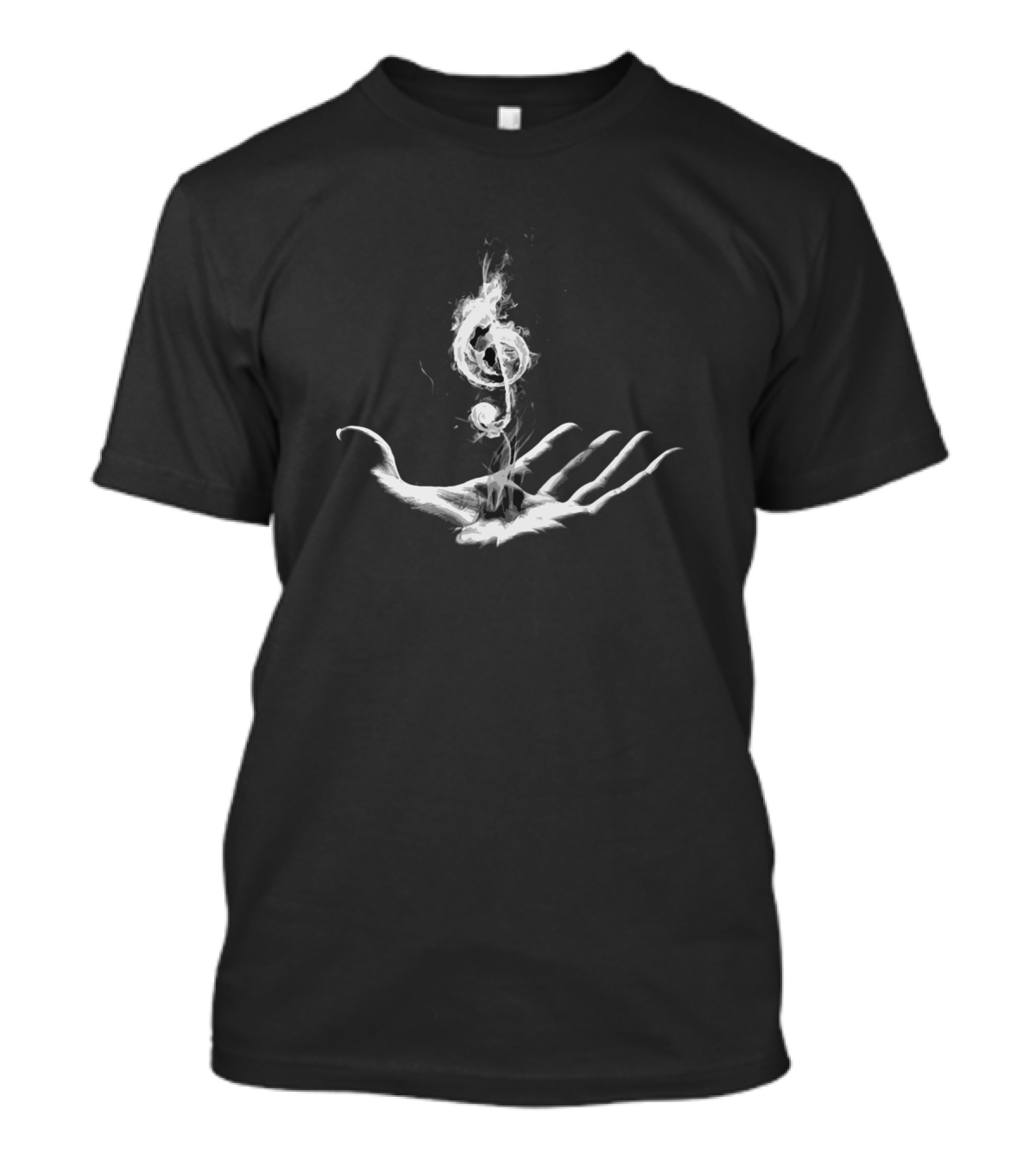 I Hold The Music Essential With Fiery Treble Clef In Hand Smoke T-Shirt
