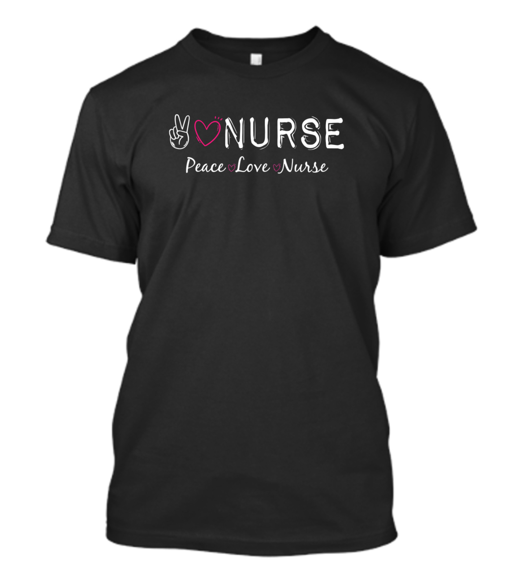 Peace Love Nurse Peace Sign Heart Nursing T-Shirt