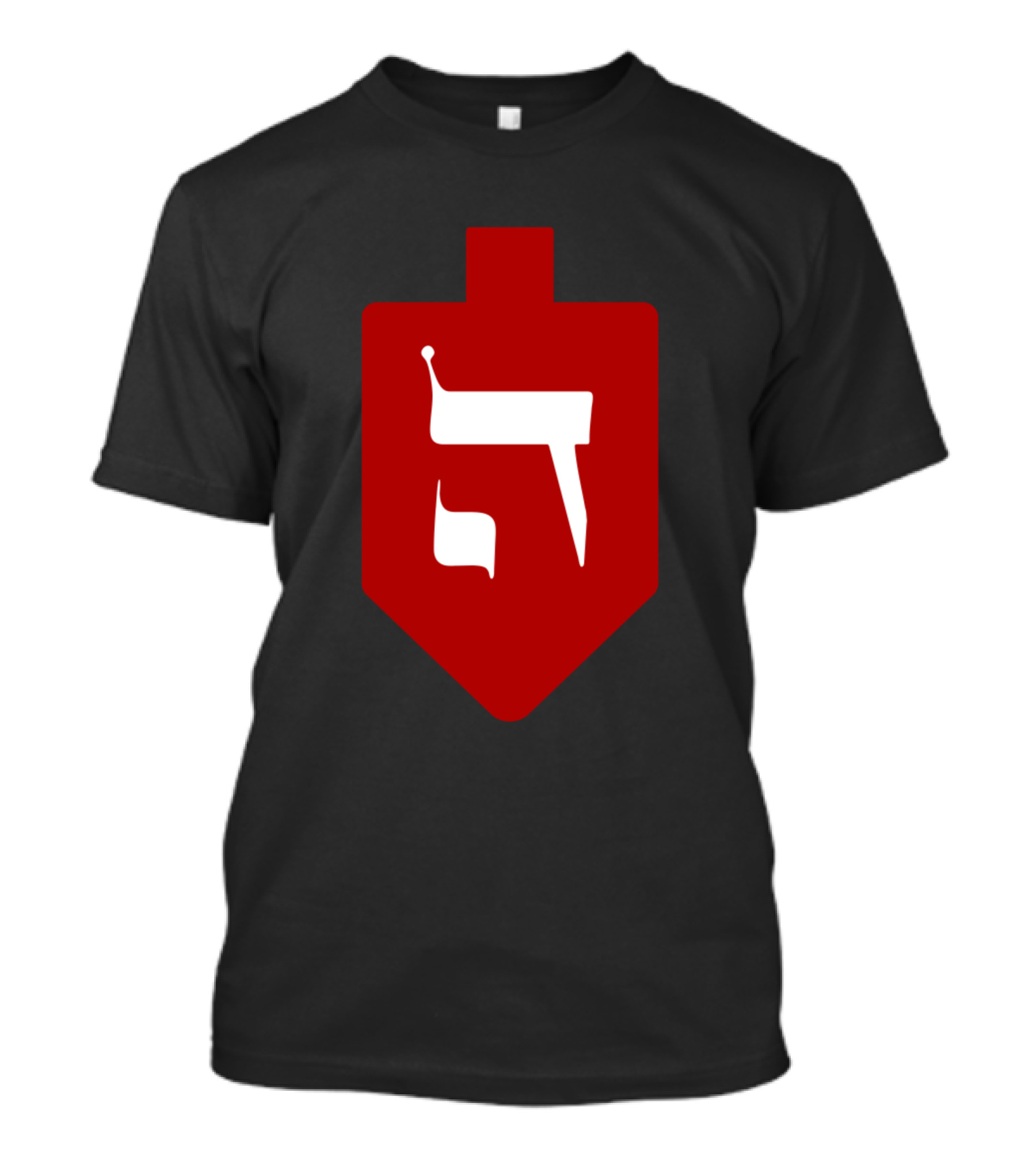 Red Hanukkah Dreidel Symbol With Hebrew Letter Hey T-Shirt