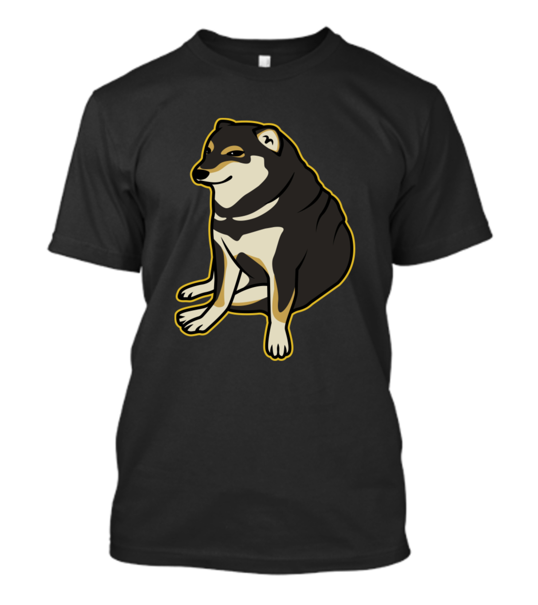 Black Shiba Inu Cheems Iconic Meme Dog T-Shirt