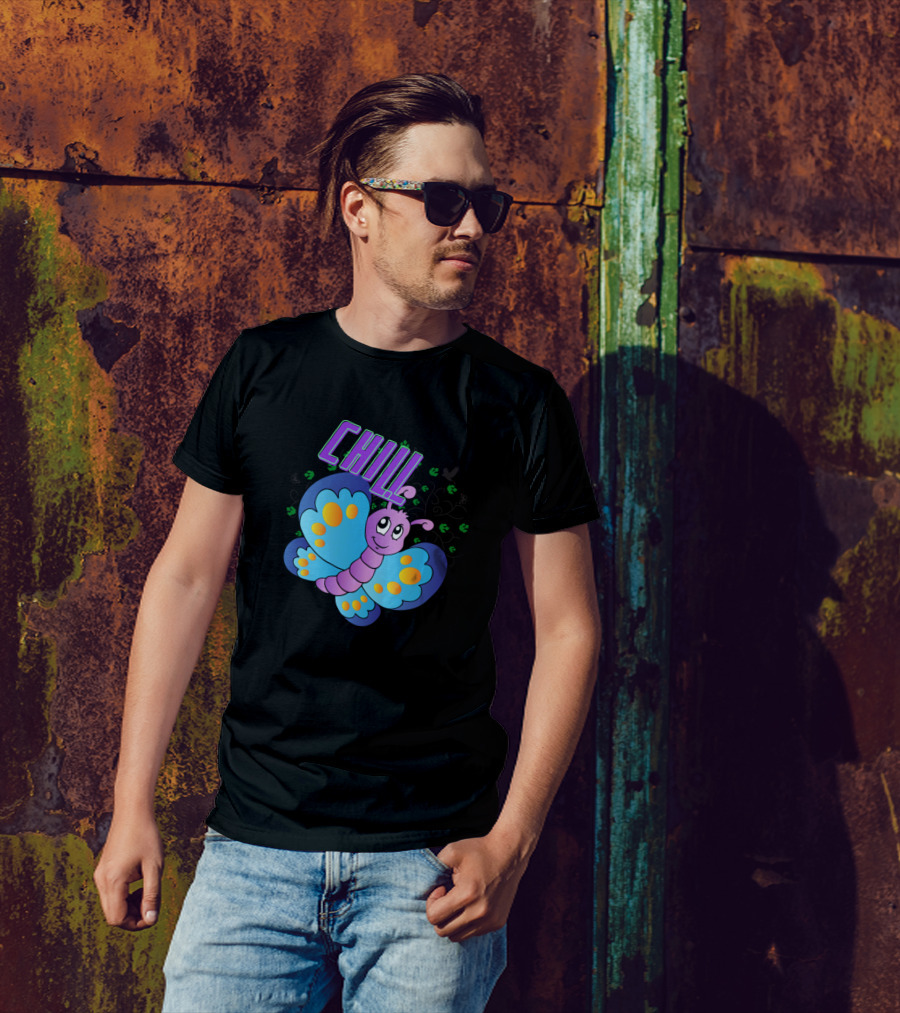 Chill Butterfly Blue Wings Cute T-Shirt