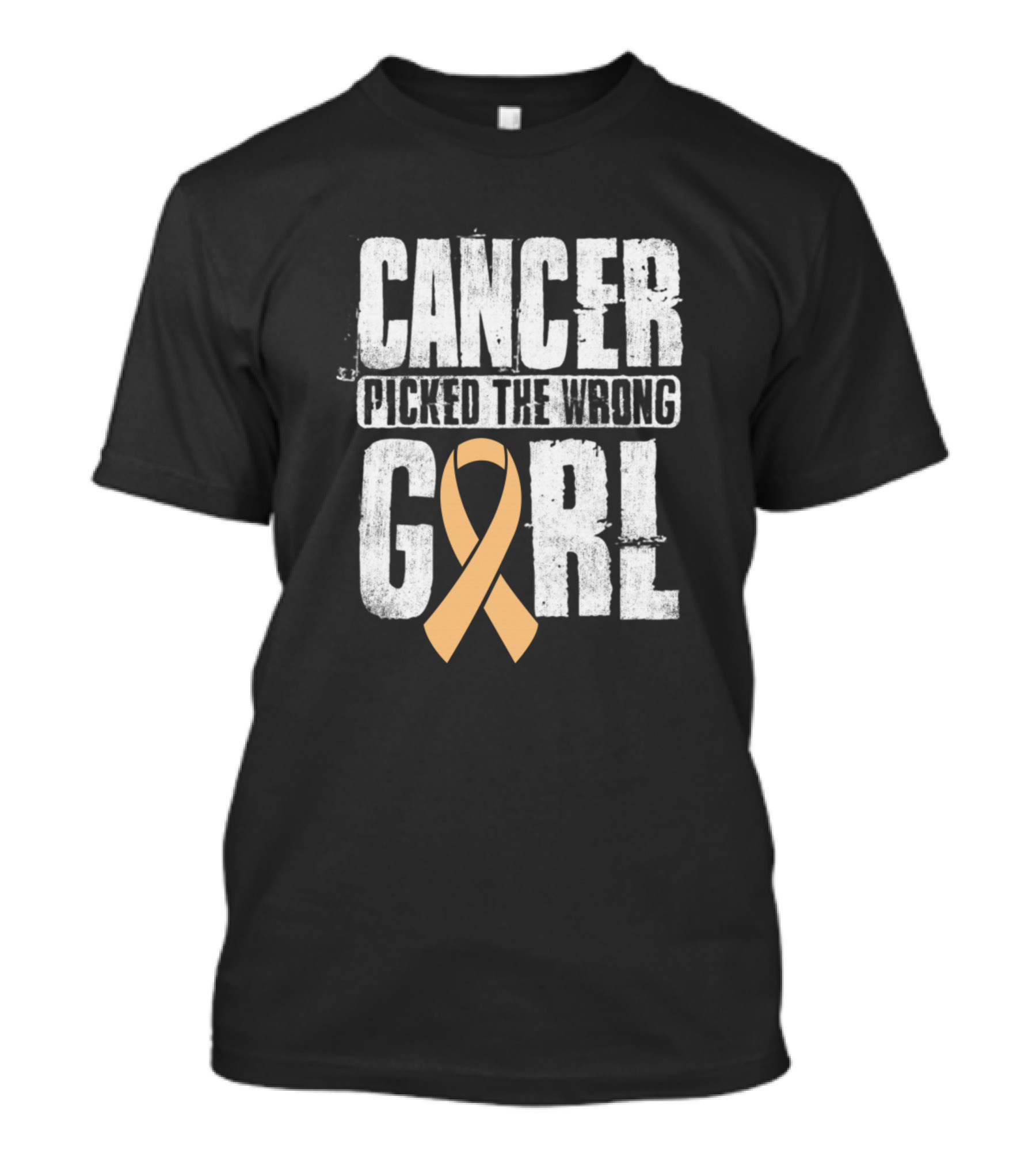 Cancer Picked The Wrong Girl Endometrial Cancer Awareness T-Shirt