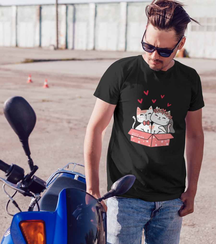Cat Wedding Cute Lover Kitten Caution Load Of Love Box T-Shirt