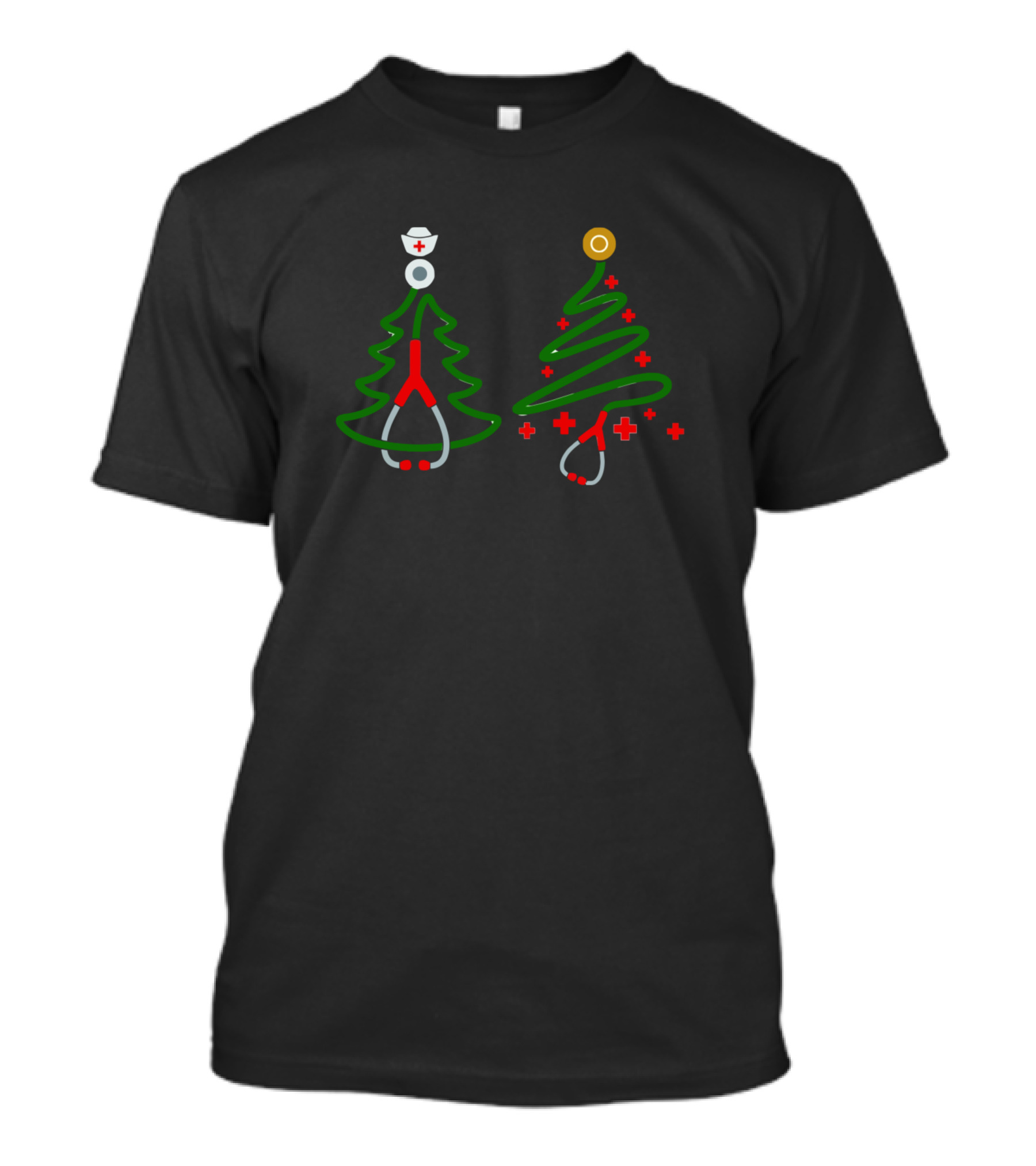 Christmas Nurse Holiday Stethoscope Tree T-Shirt