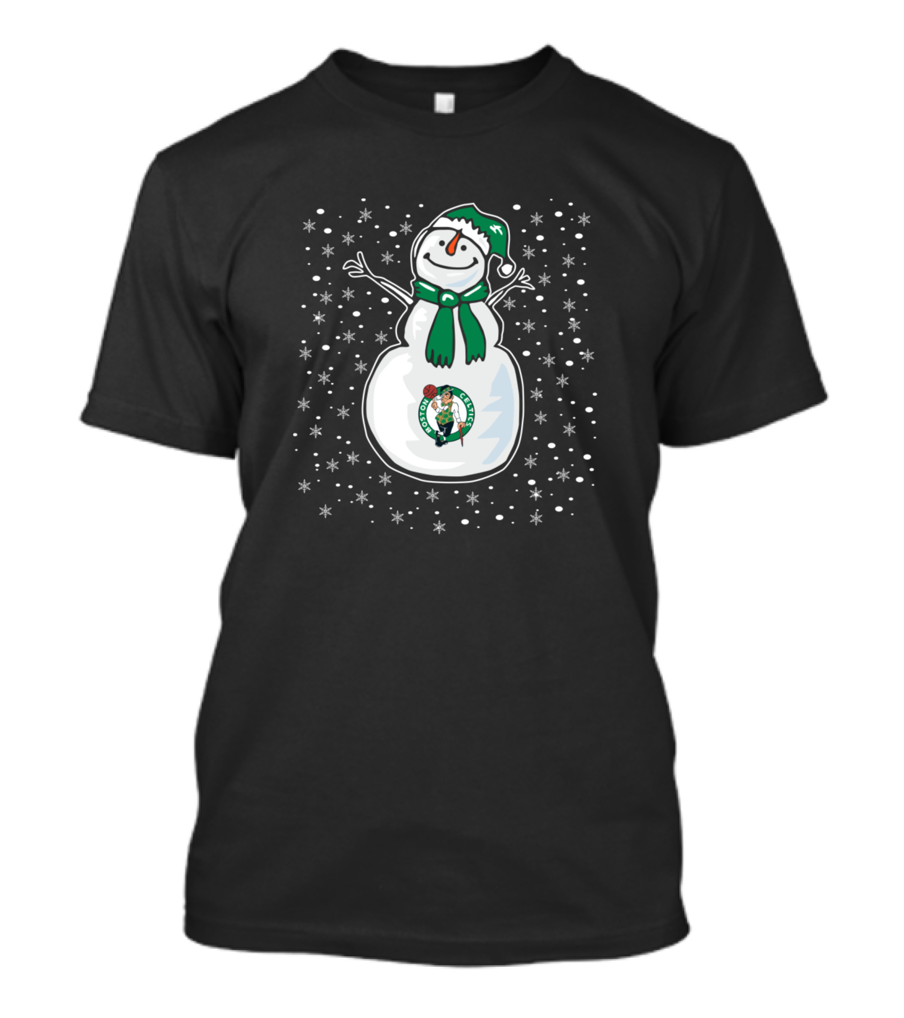 Boston Celtics Snowman Christmas T-Shirt