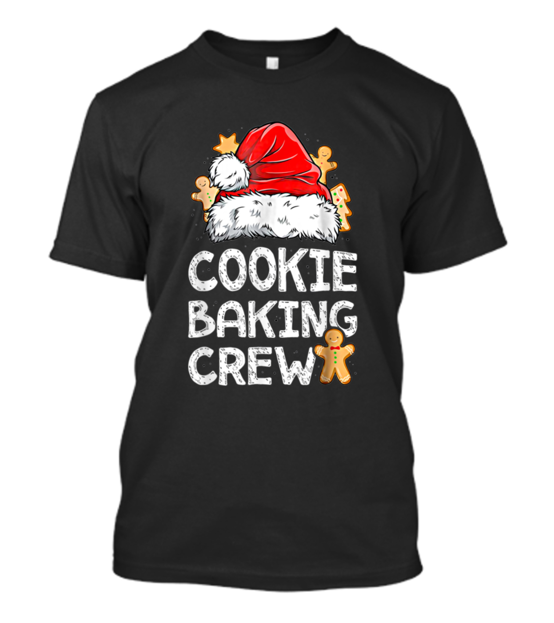 Cookie Baking Crew Gingerbread Family Santa Hat Fun T-Shirt