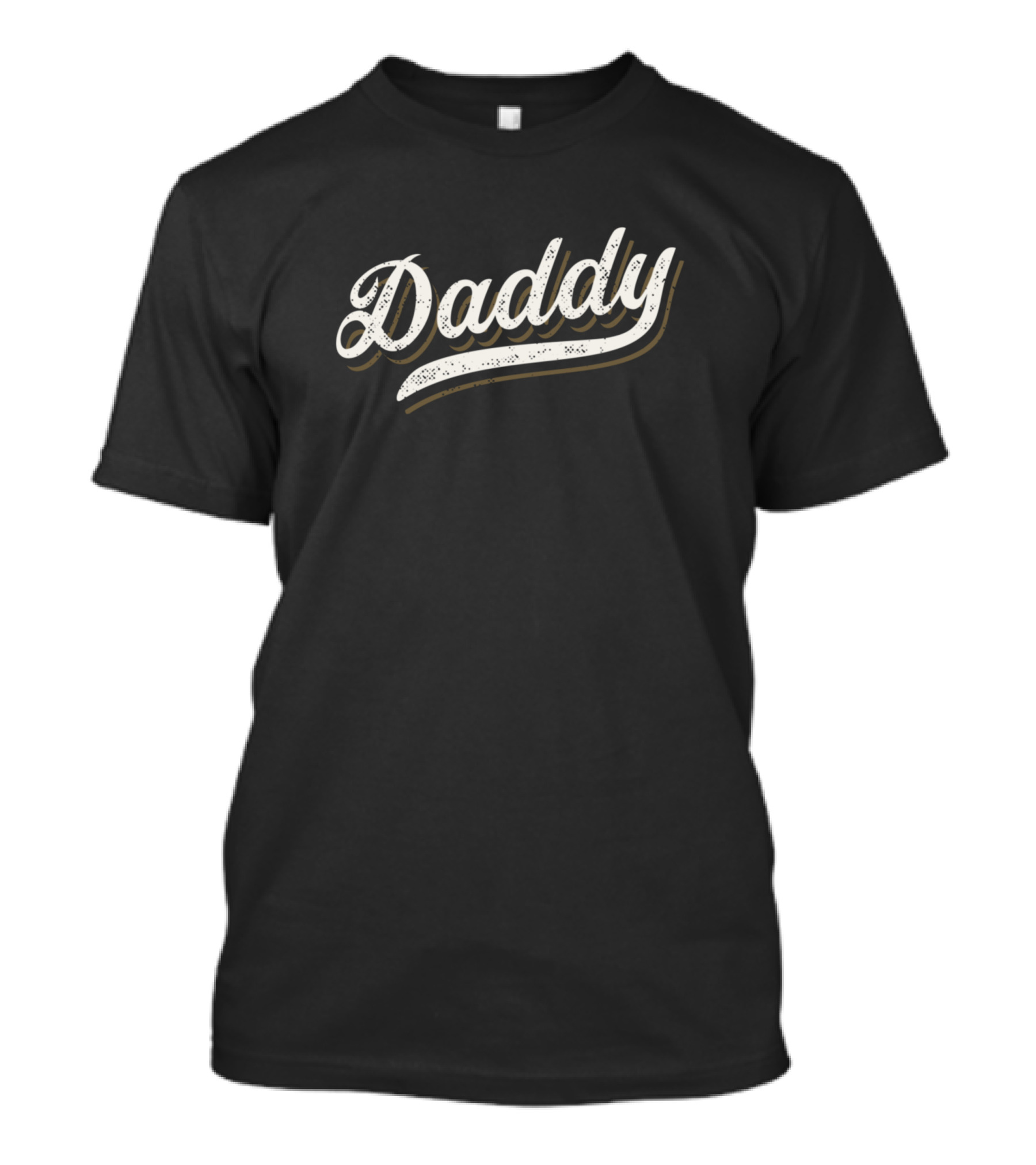 Daddy Script Gold Baseball Style Dourado T-Shirt