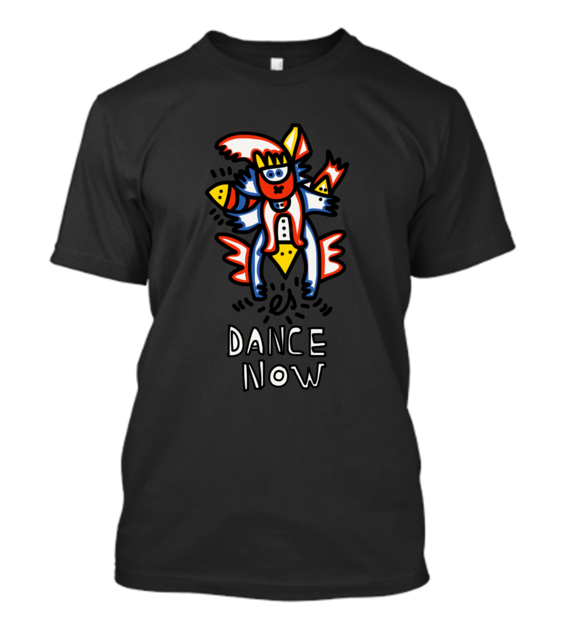 Dance Now Vibrant Graffiti Style Energetic Character T-Shirt